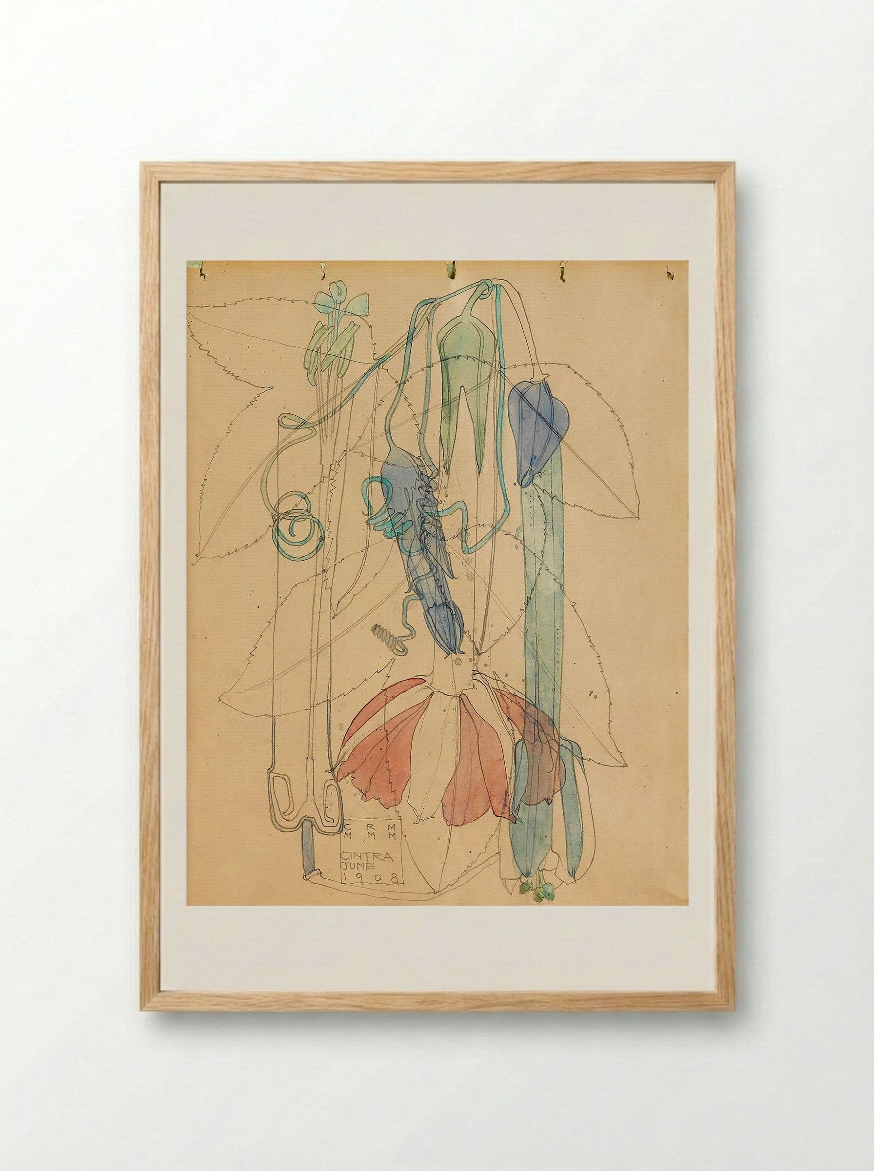 Cintra, June 1908 - Charles Rennie Mackintosh - Framed Print Wood