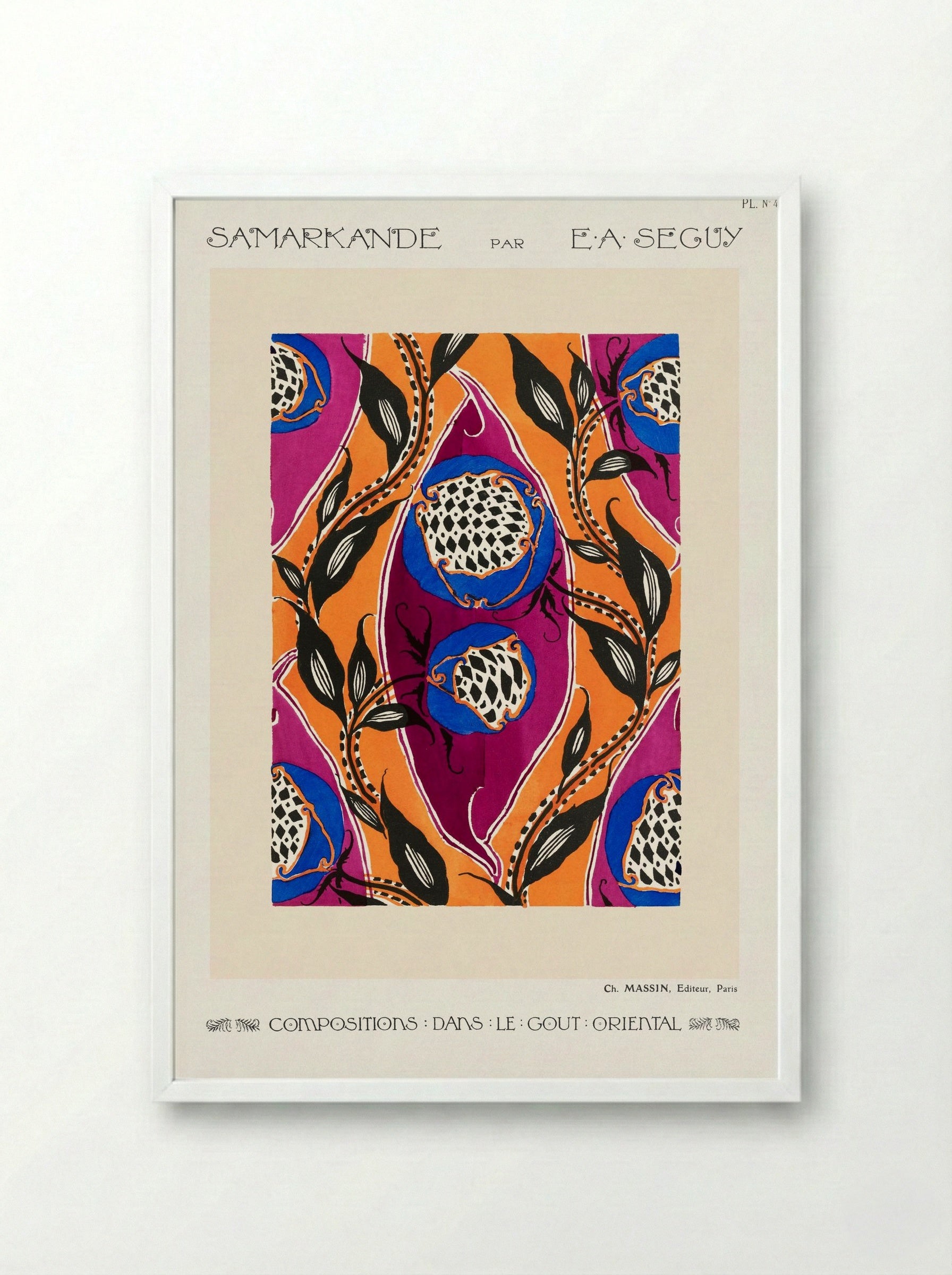 Samarkande, Planche No. 4 - Émile-Allain Séguy - Framed Print White