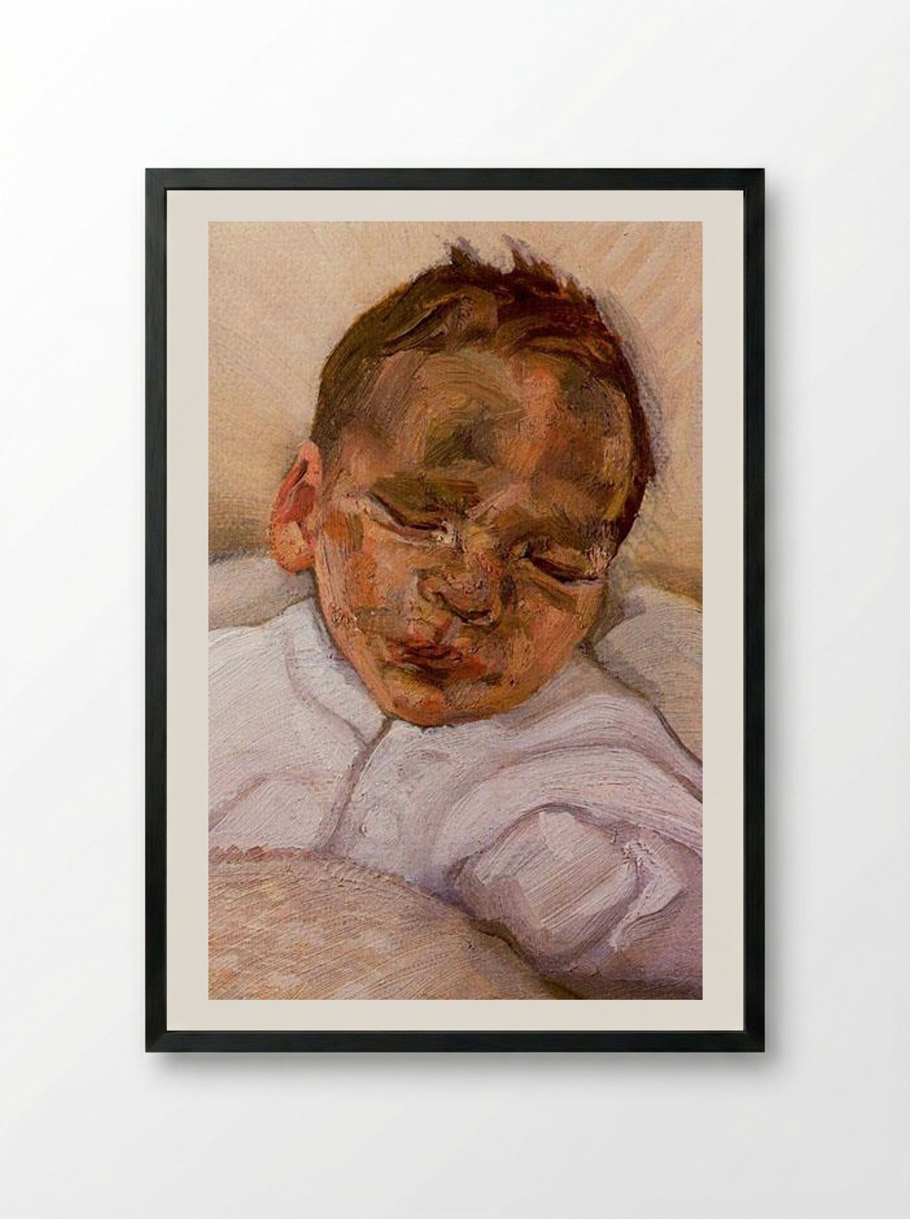 Fred (Lucian Freud) - Lucian Freud - Framed Print Black