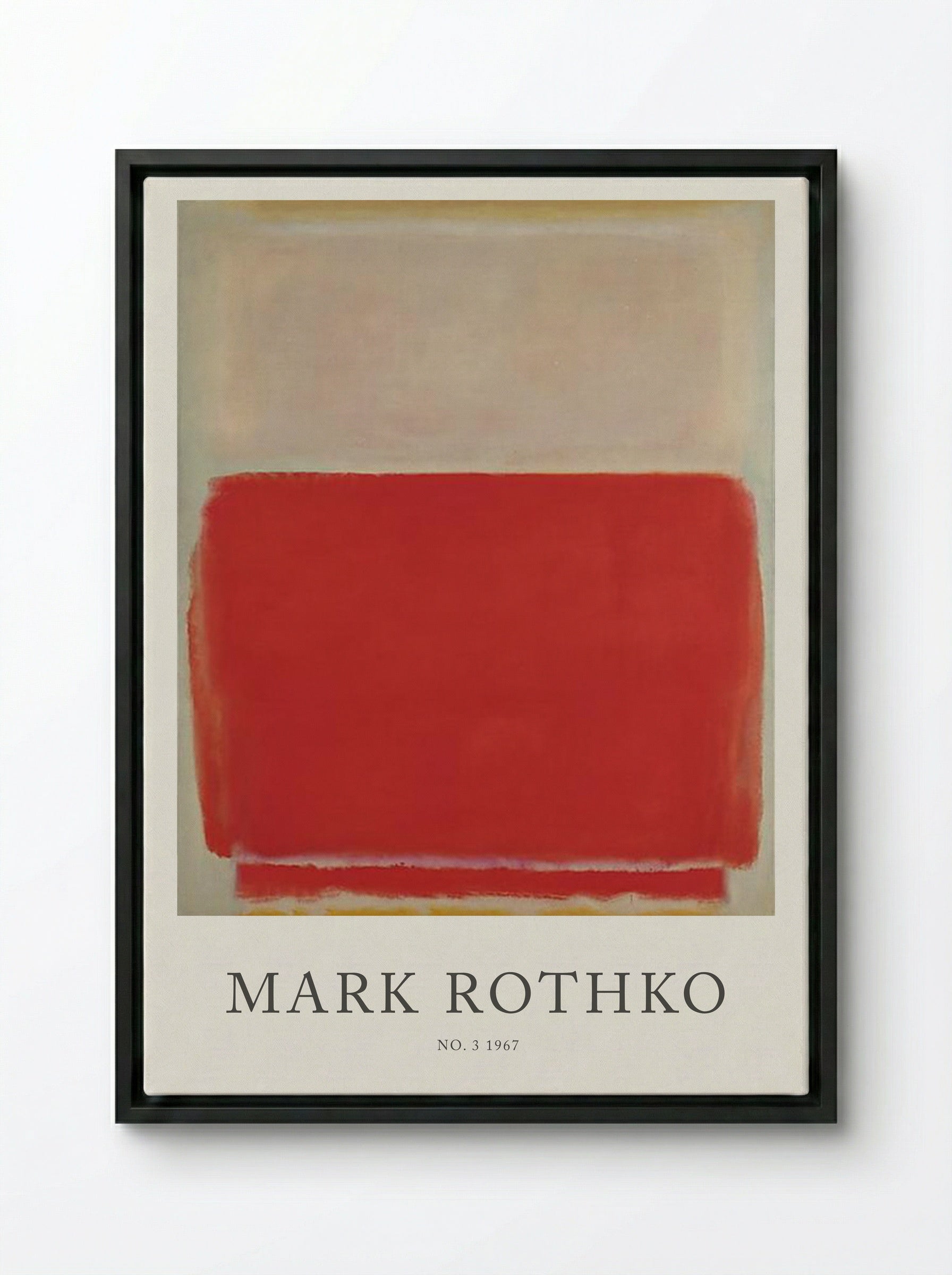 No. 3, 1967 - Mark Rothko - Framed Canvas Black