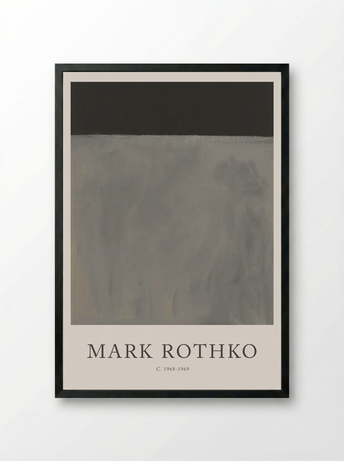 Untitled (Grey and Black) - Mark Rothko - Framed Print Black