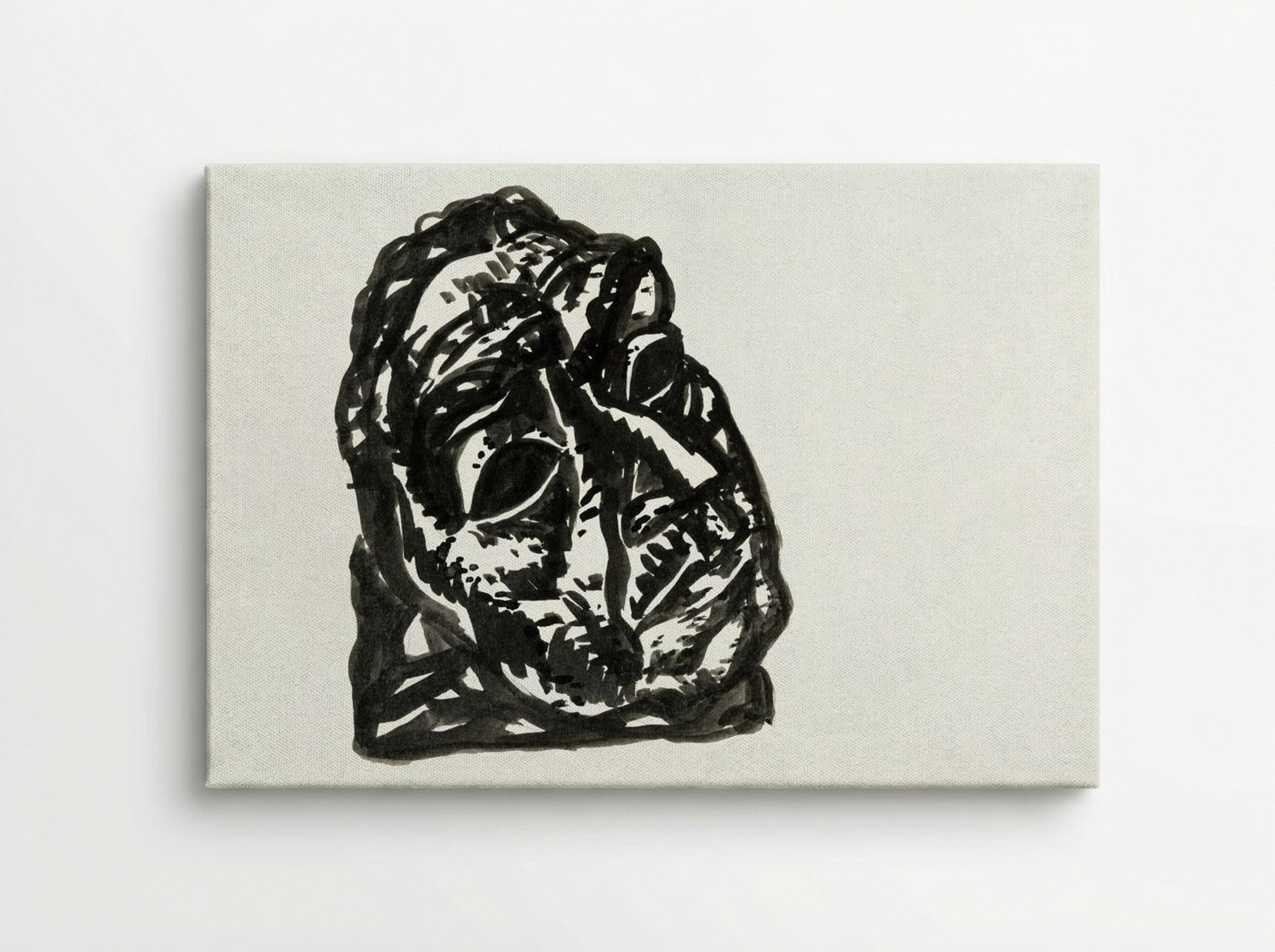 Head of a Man Looking Obliquely to the Top Right - Leo Gestel - Canvas