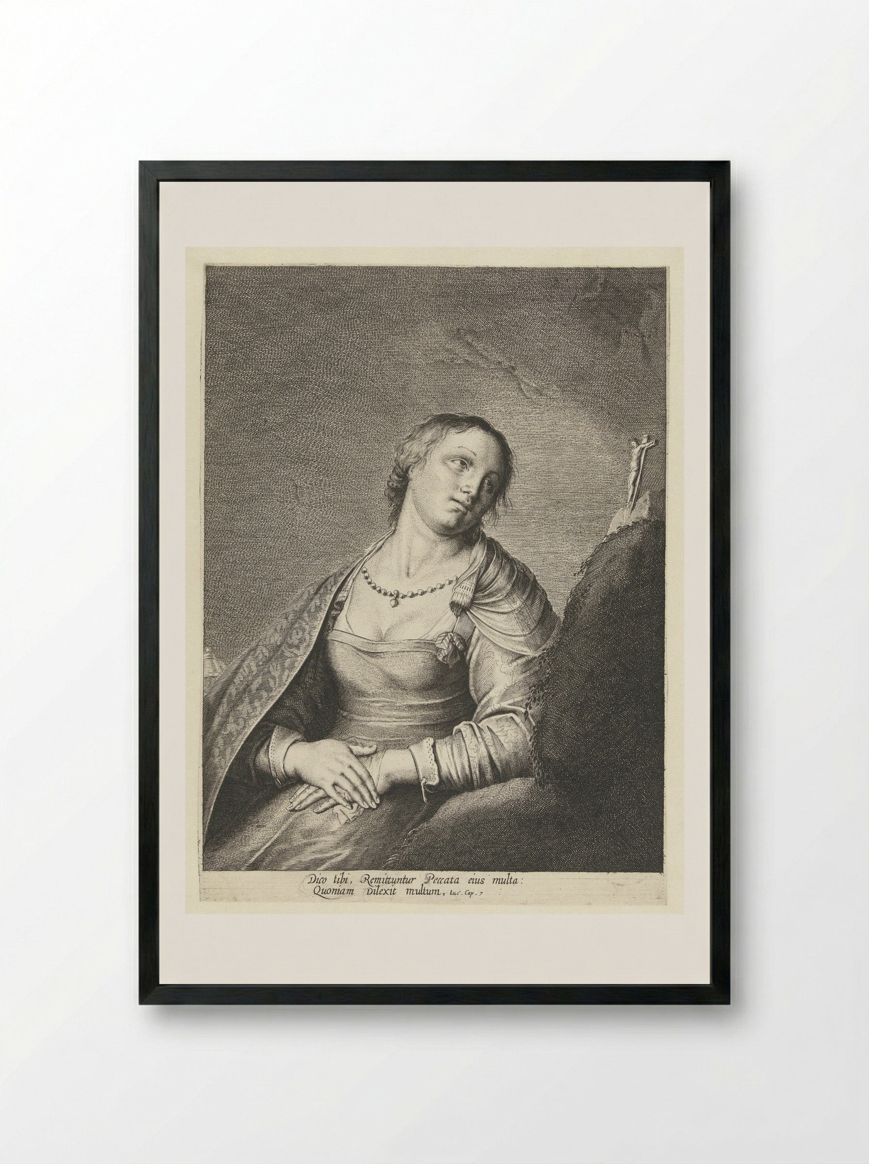 Maria Magdalena - Pieter de Grebber - Framed Print Black
