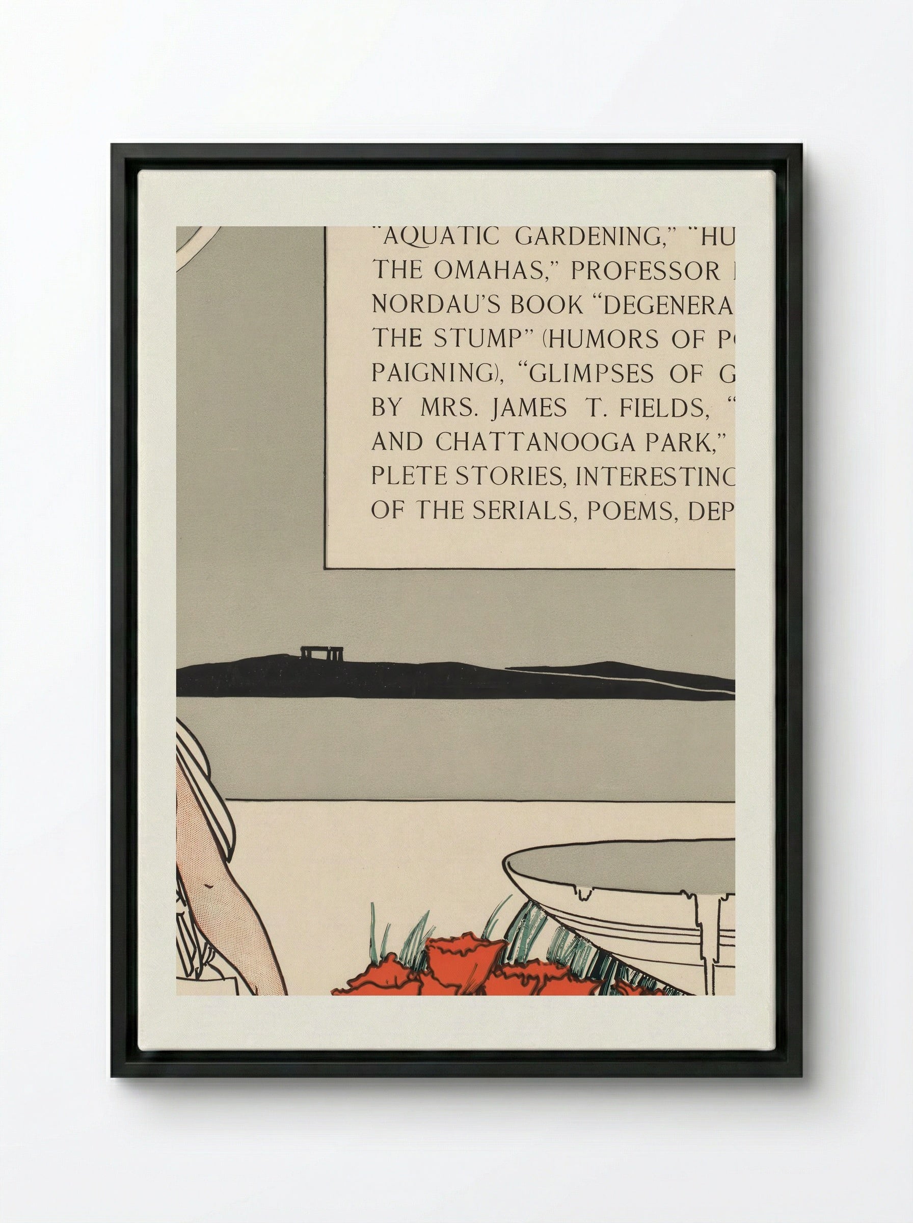The Century for September - George Wharton Edwards - Framed Canvas Black