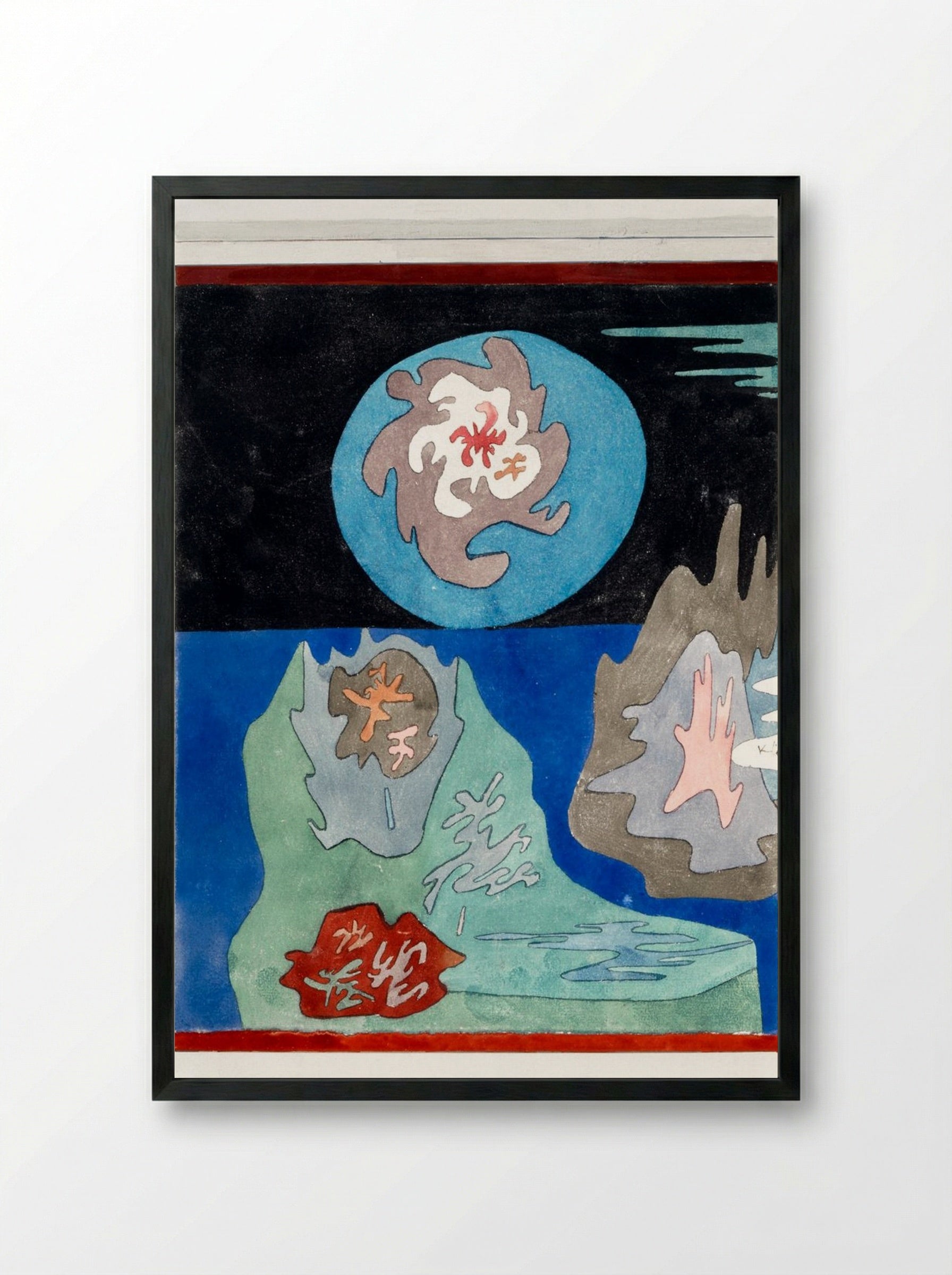 In the Land of Precious Stones - Paul Klee - Framed Print Black