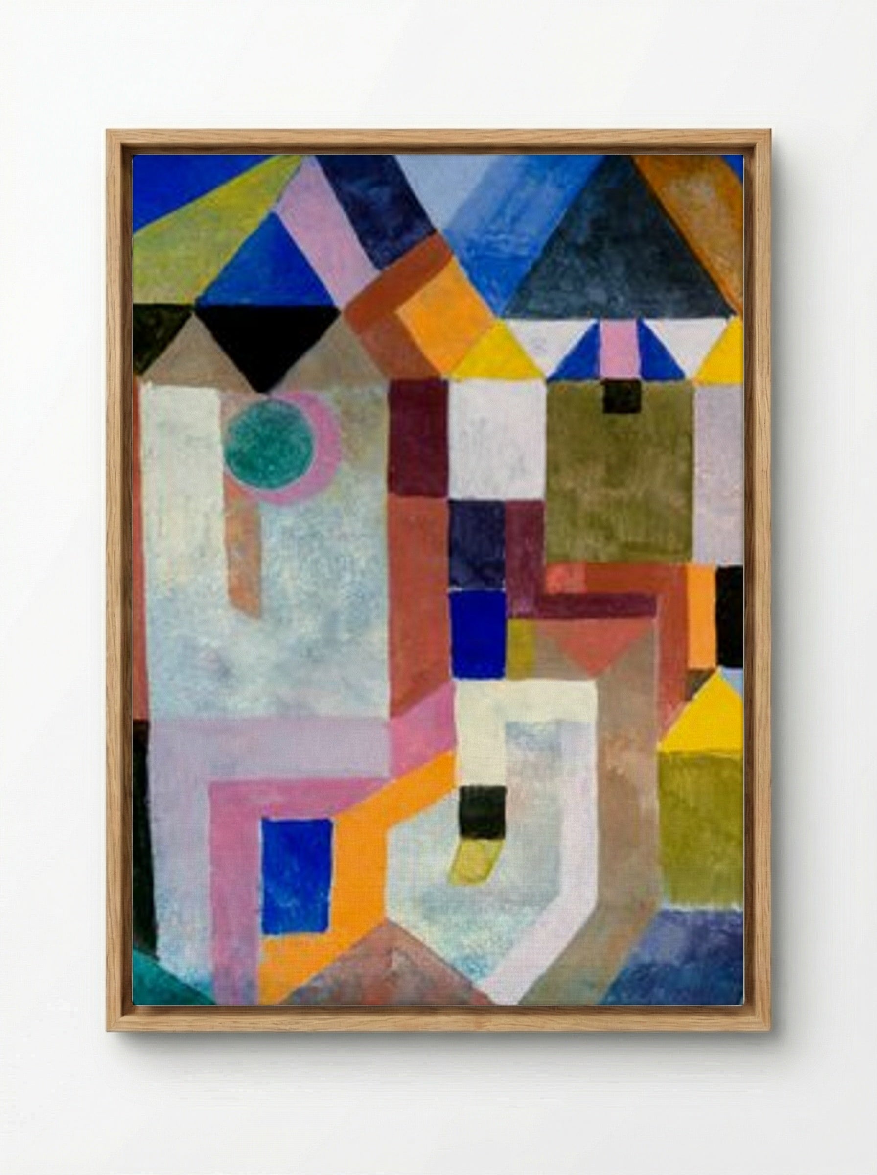 Colorful Architecture - Paul Klee - Framed Canvas Wood