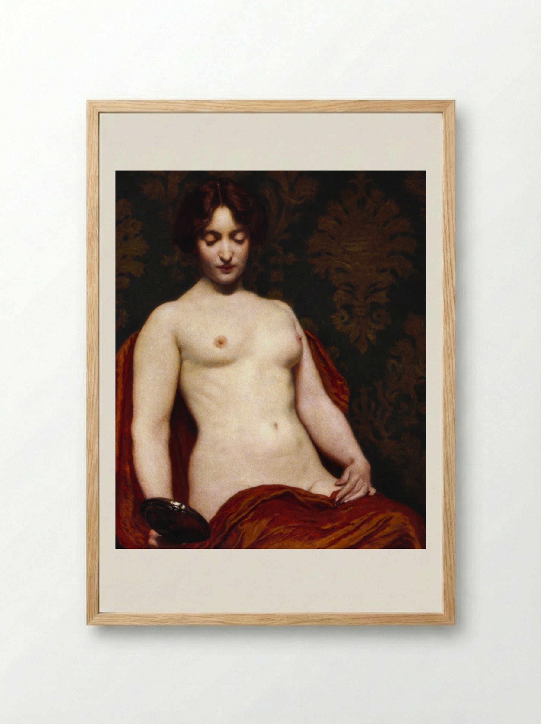 The Silver Hand Glass - Kenyon Cox - Framed Print Wood