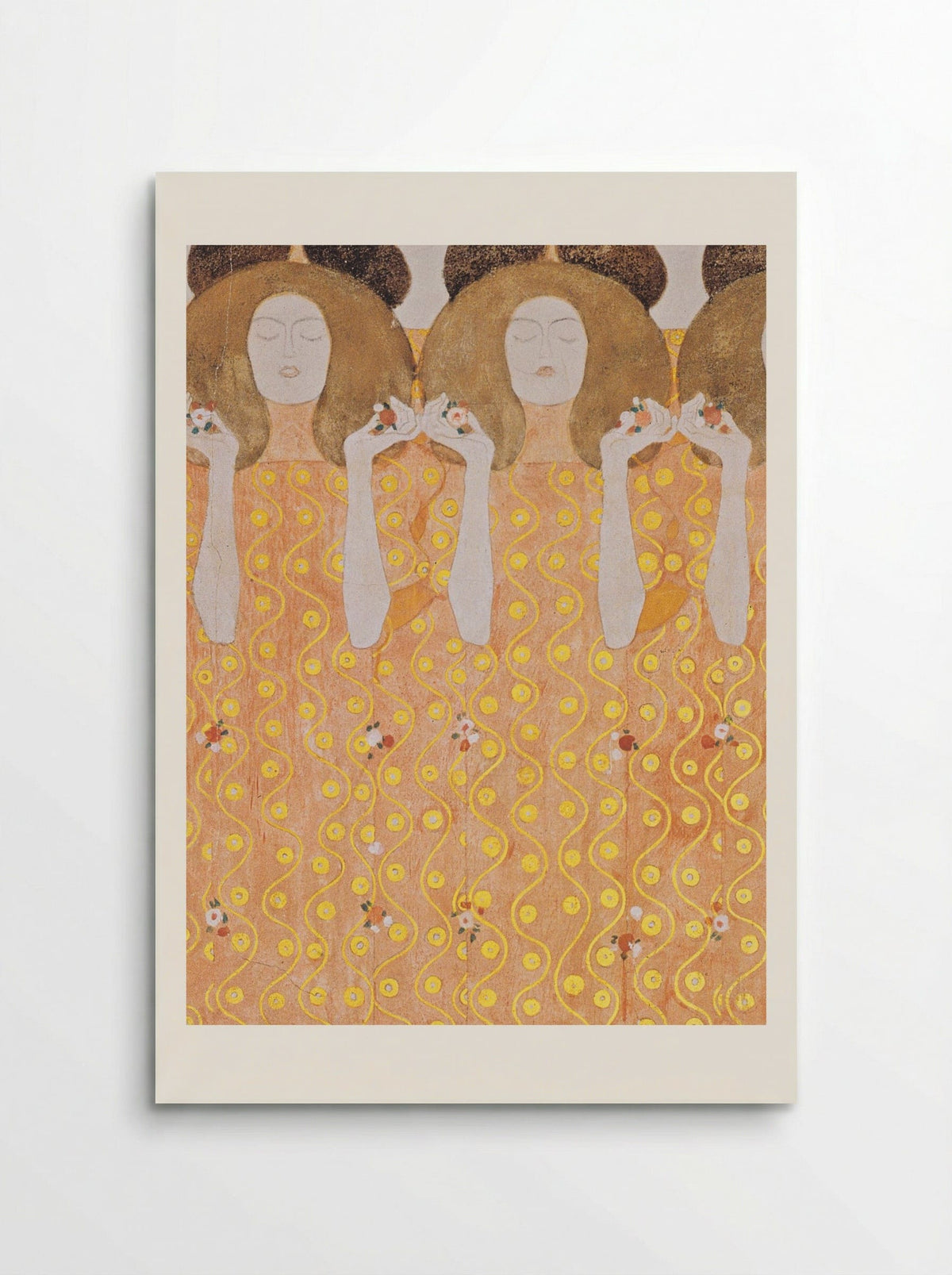 Detail from Beethoven Frieze: The Yearning for Happiness of Mankind - Gustav Klimt - Poster