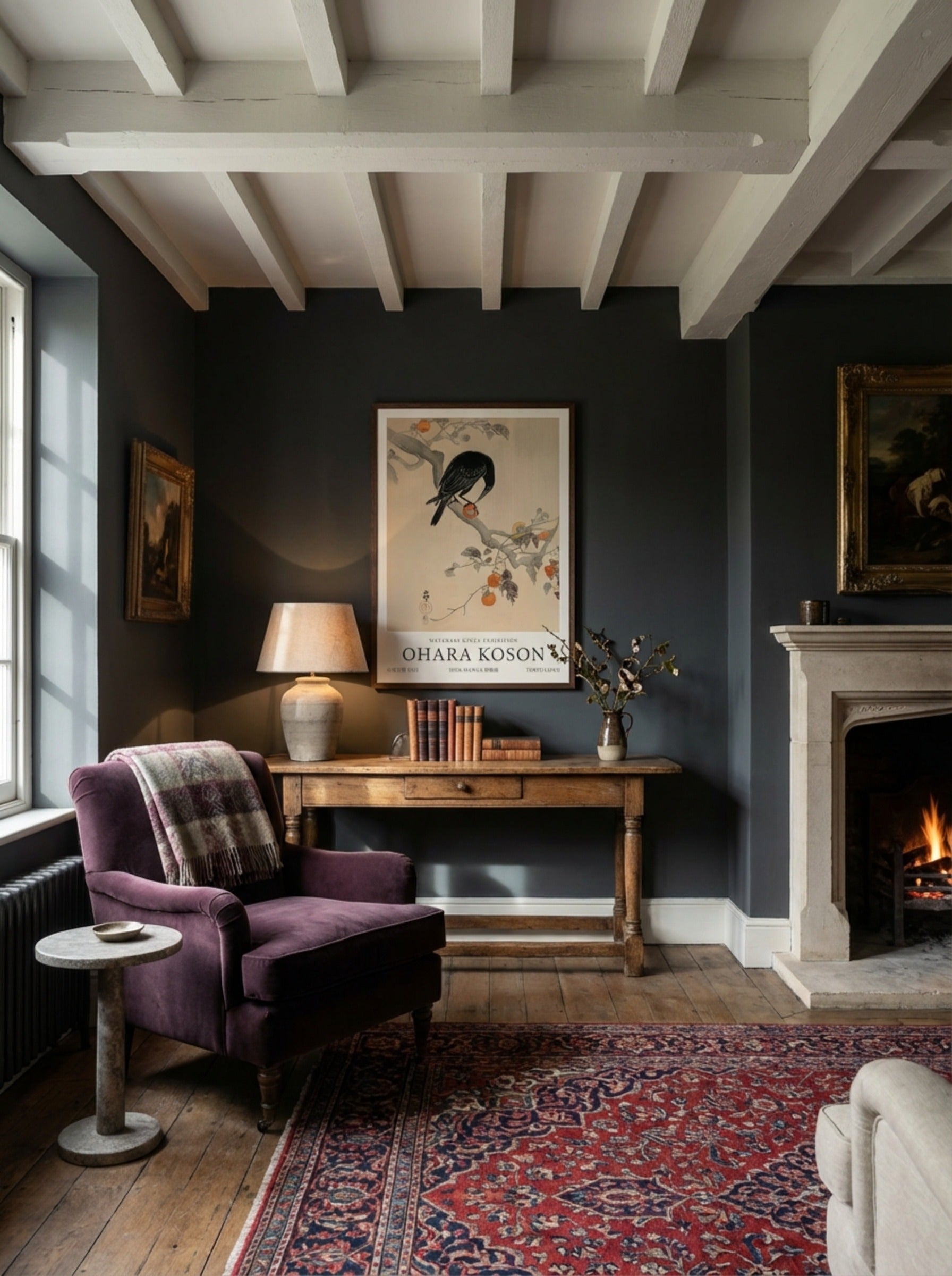 Crow Eating A Persimmon - Ohara Koson