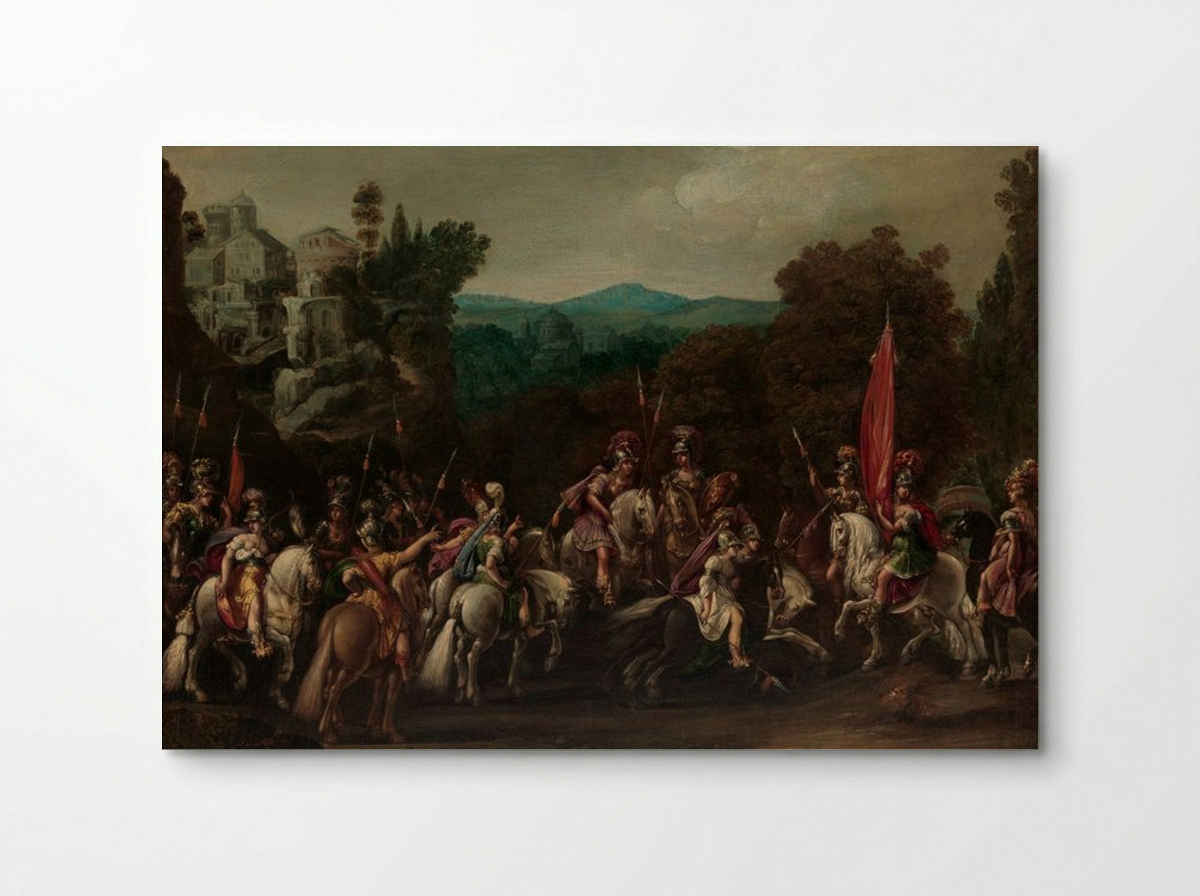 Departure of the Amazons - Johann Heinrich Schönfeld - Poster