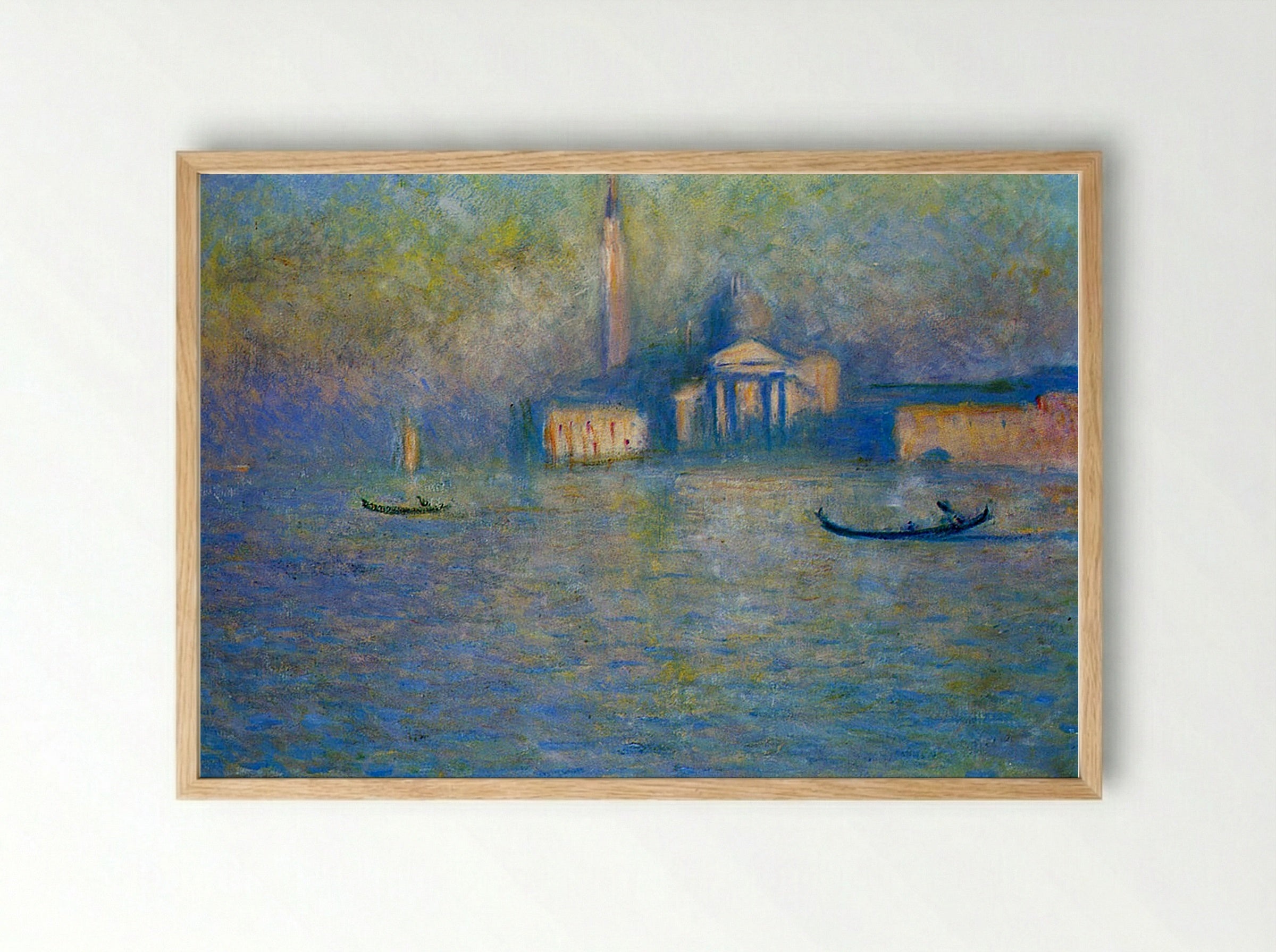 San Giorgio Maggiore at Twilight - Claude Monet - Framed Print Wood