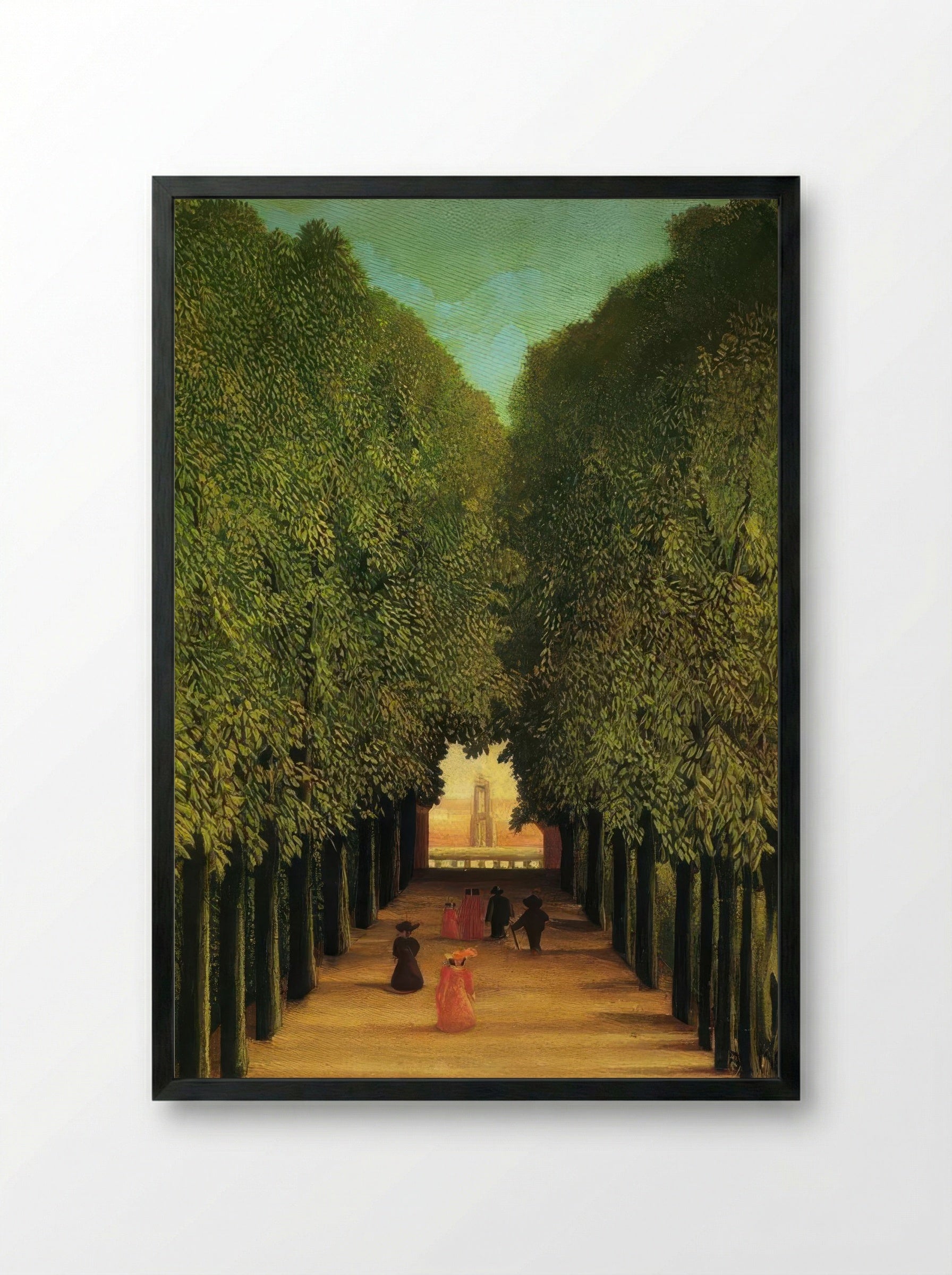 Alleyway in the Park of Saint Cloud - Henri Rousseau 1908 - Framed Print Black