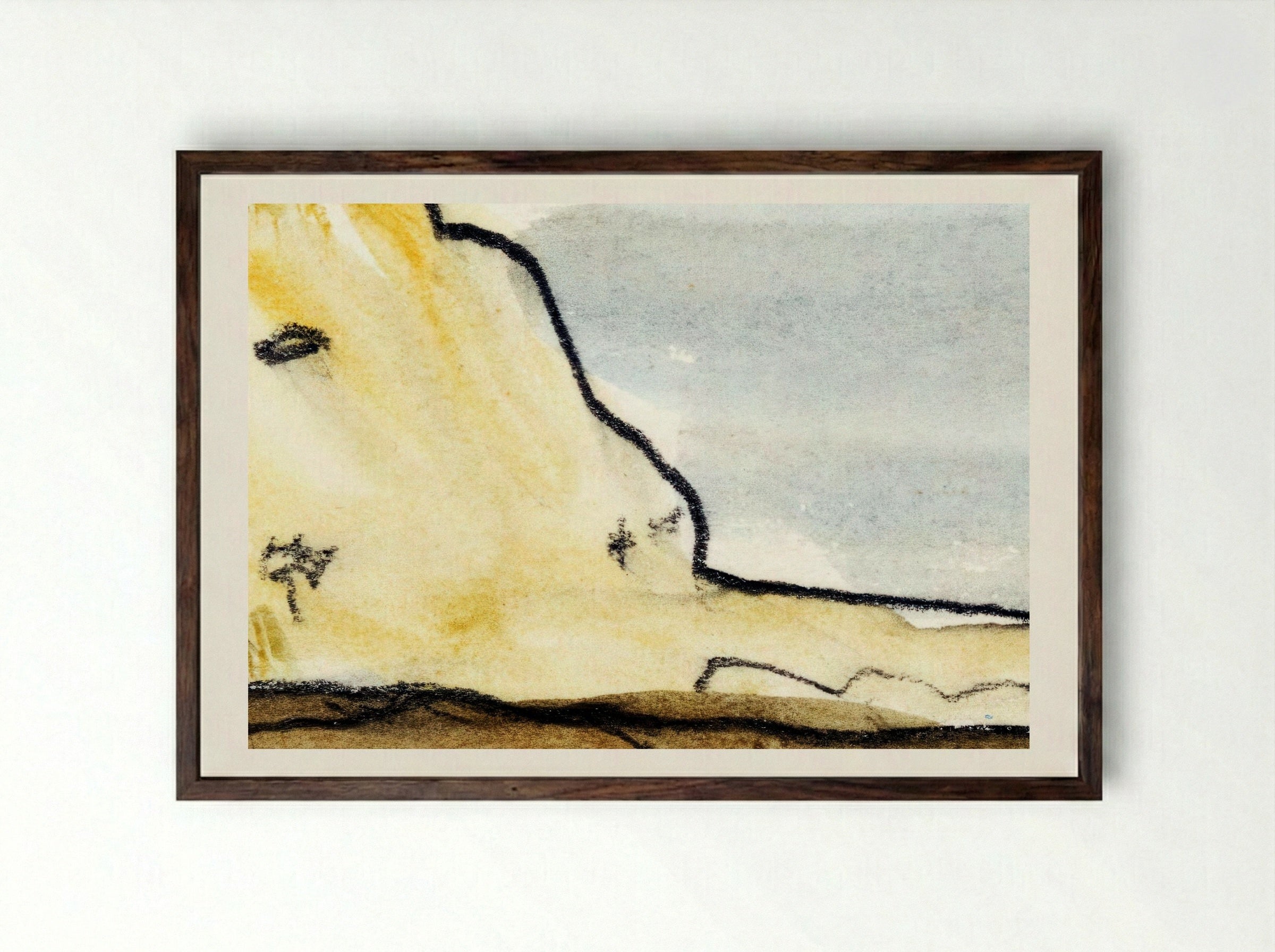 Target Rock - Arthur Dove - Framed Print Dark Wood