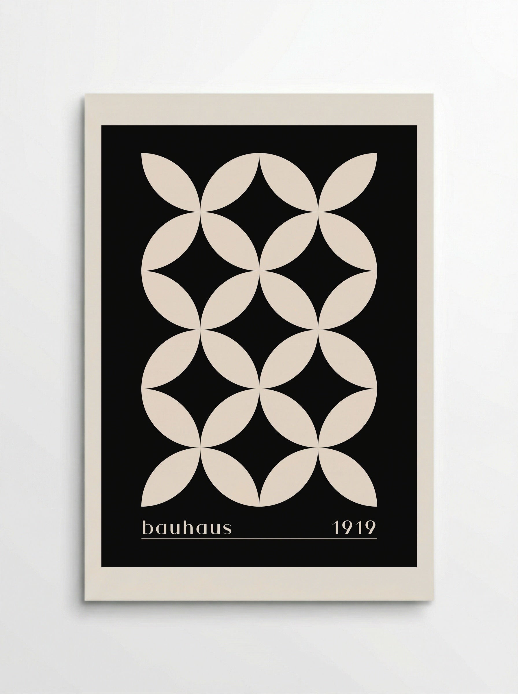 Bauhaus Petal Matrix in Black (1919) - Poster