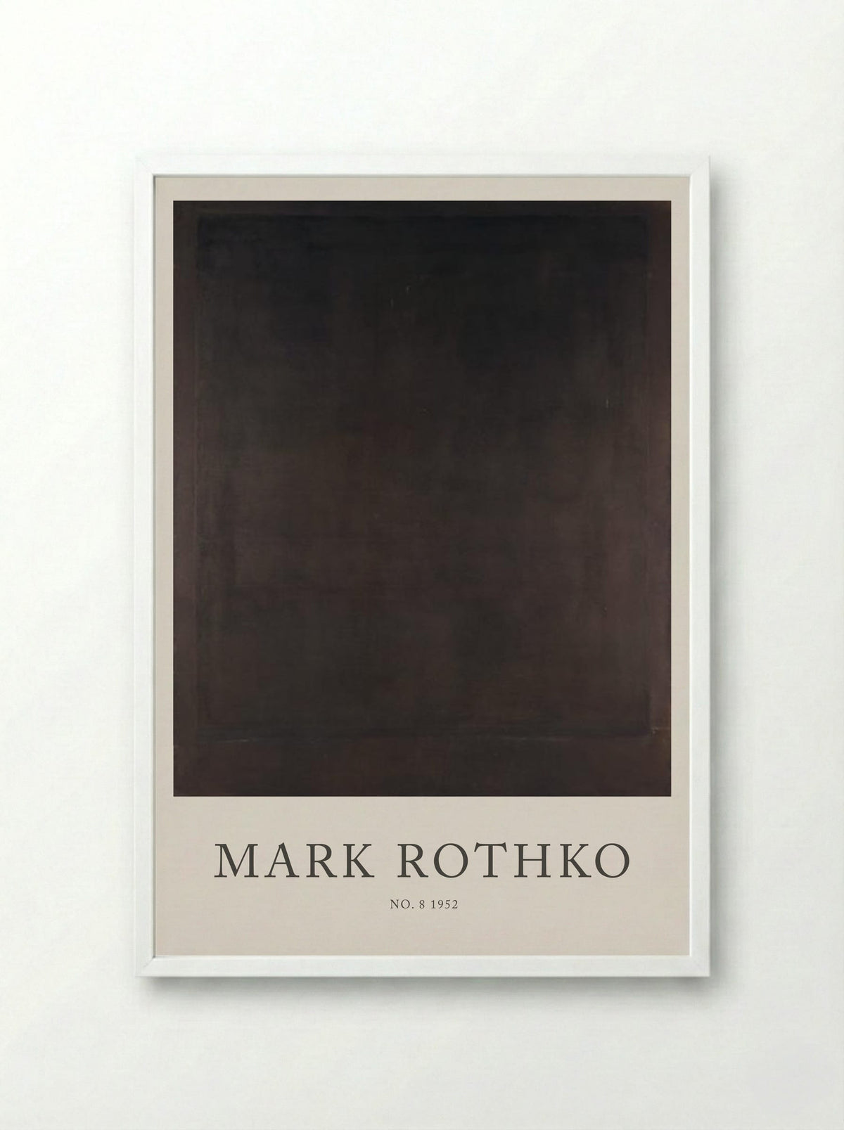 No. 8 - Mark Rothko - Framed Print White