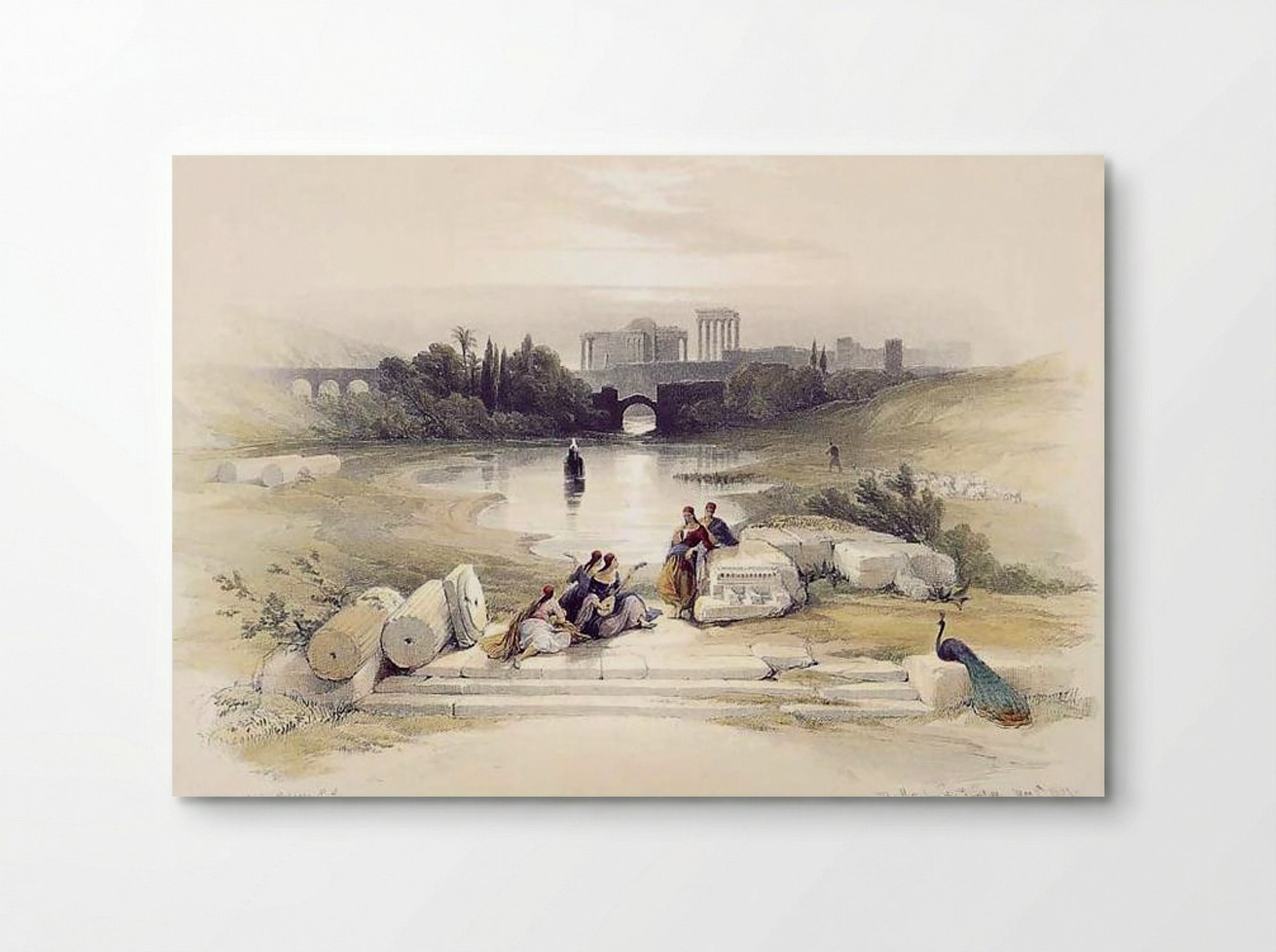 Baalbec, from the Fountain - David Roberts - Poster