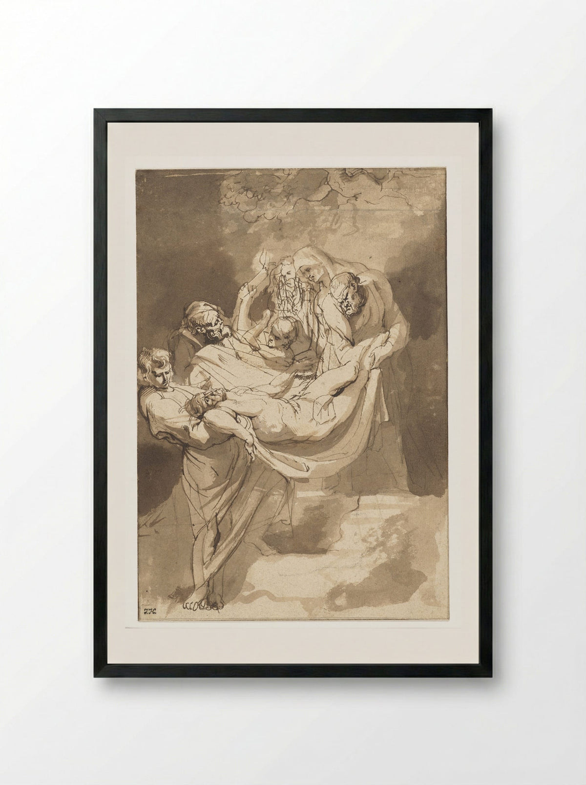 The Entombment - Peter Paul Rubens - Framed Print Black