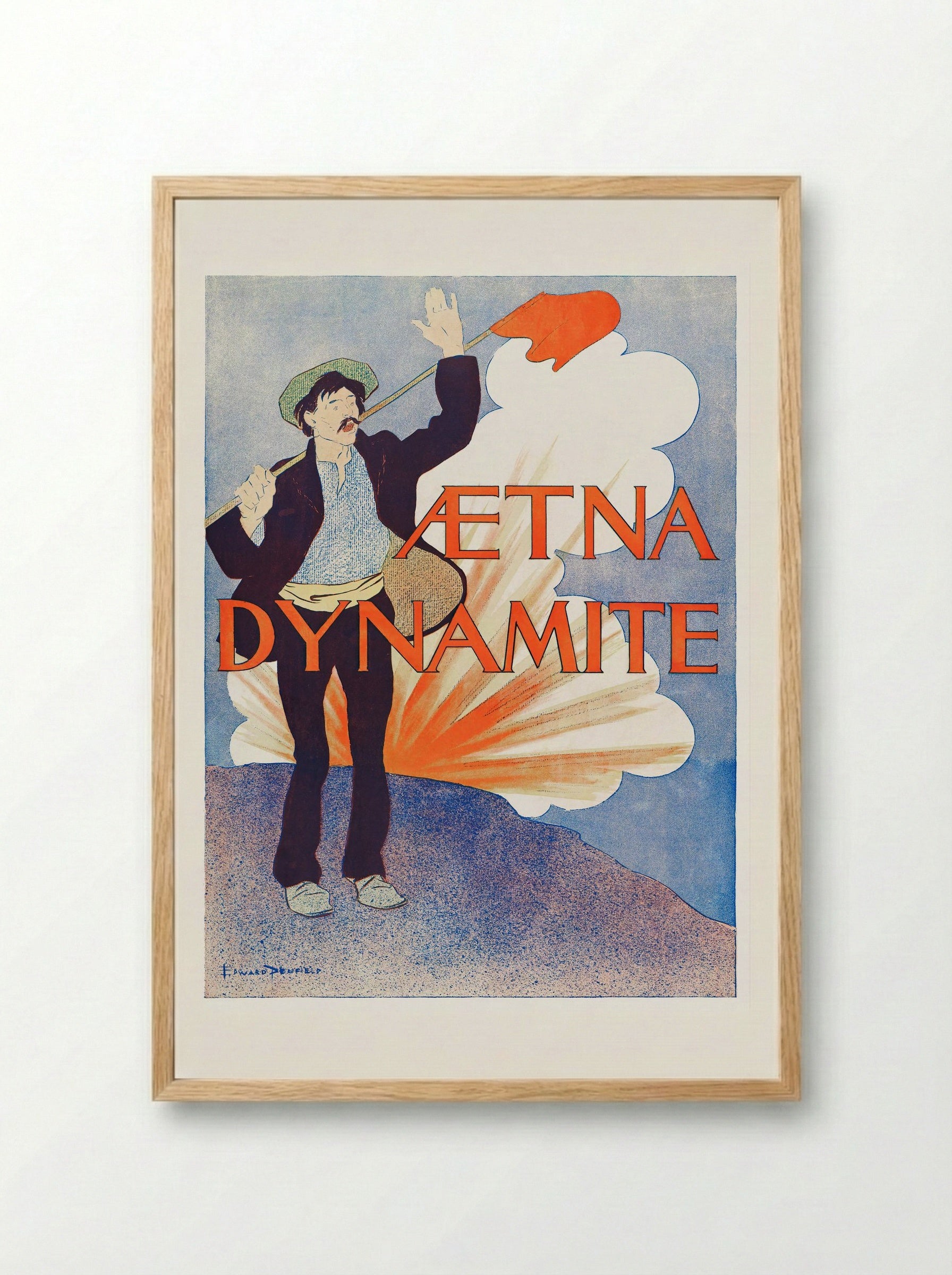 Aetna Dynamite - Edward Penfield - Framed Print Wood