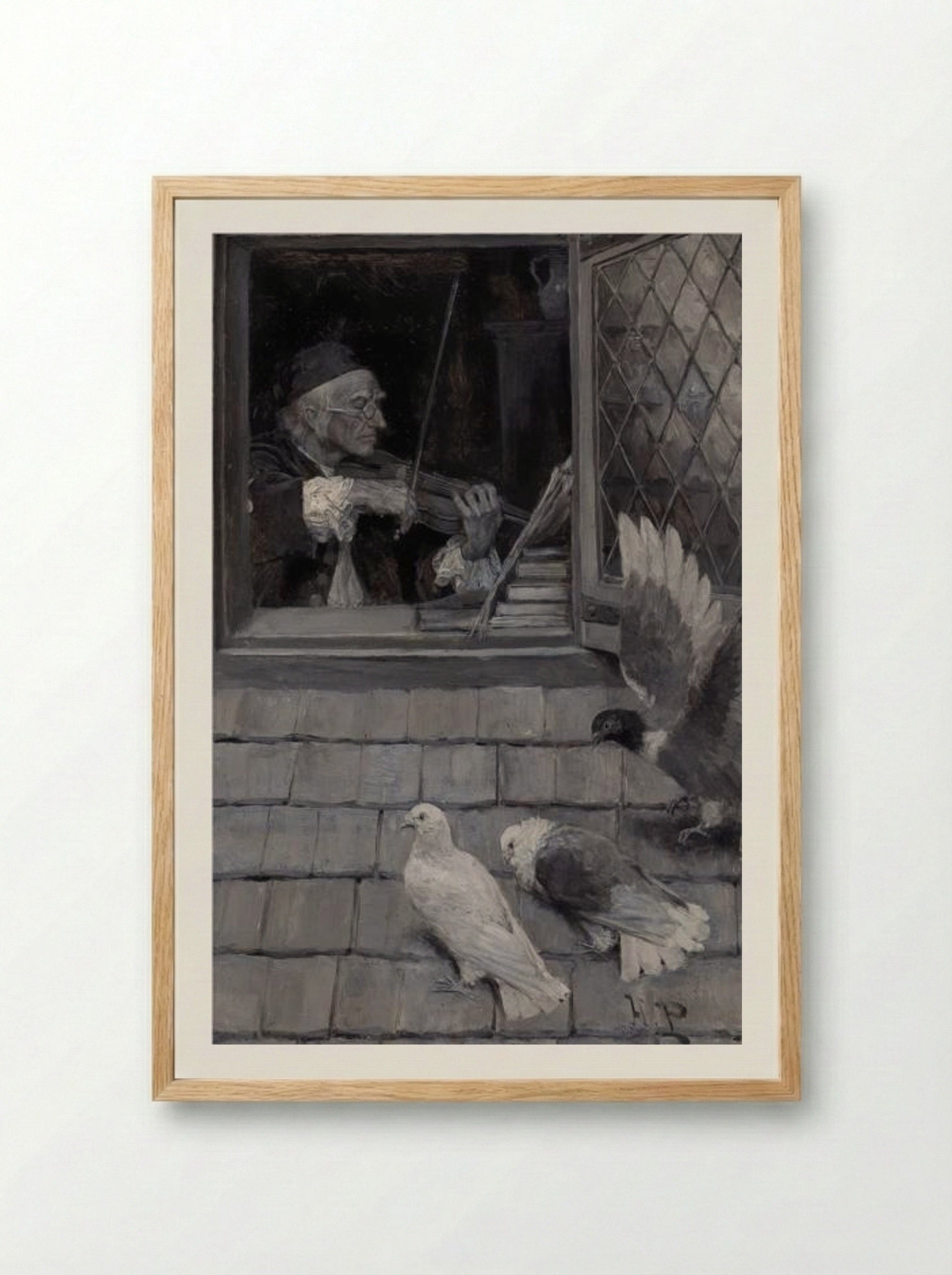 The Old Violin - Howard Pyle - Framed Print Wood