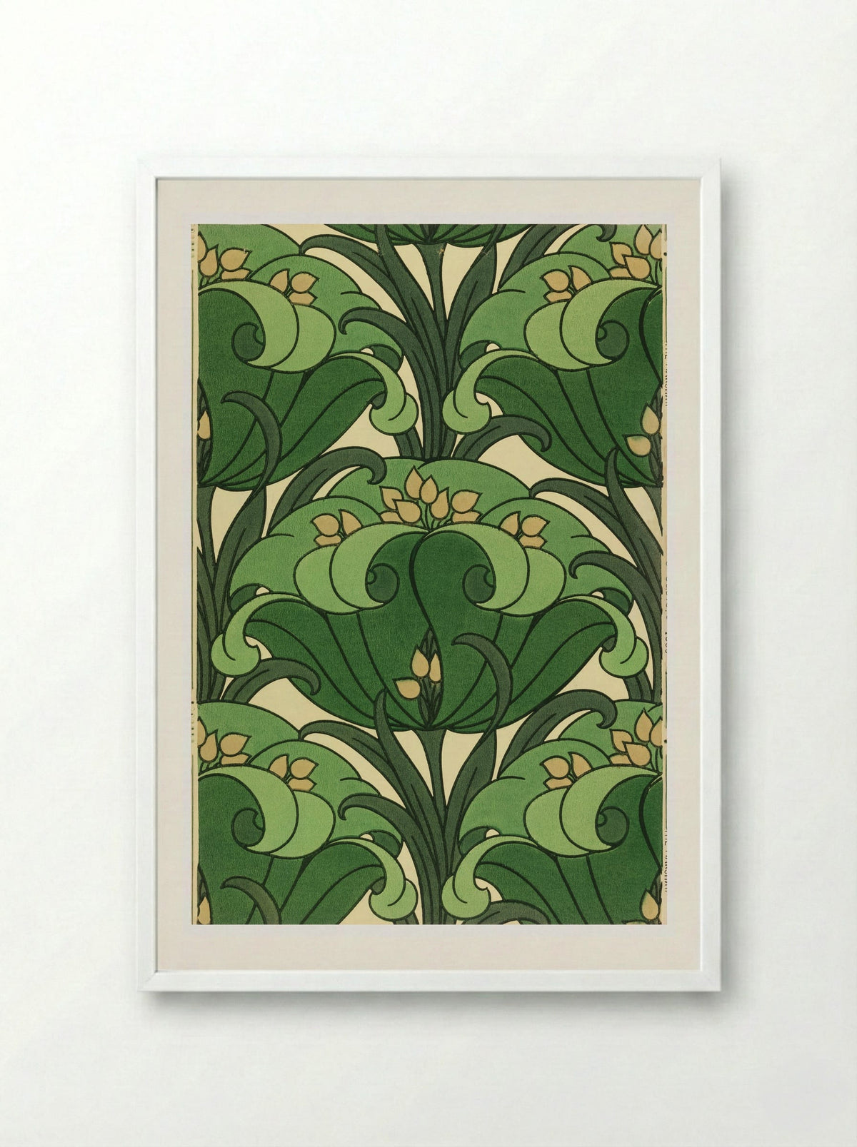 Floral Sidewall Design - William Morris - Framed Print White