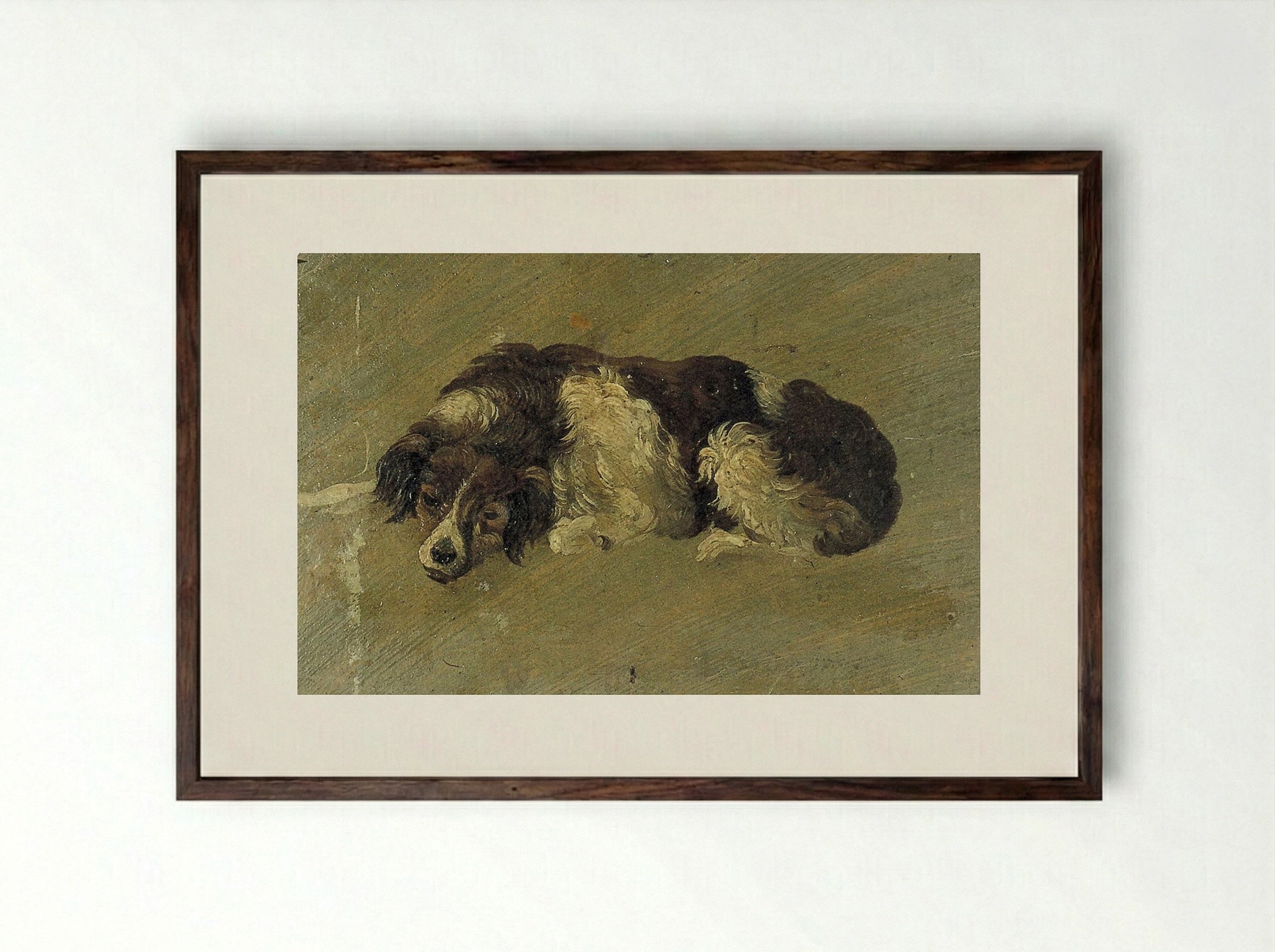 A Dog - Theo van Doesburg - Framed Print Dark Wood