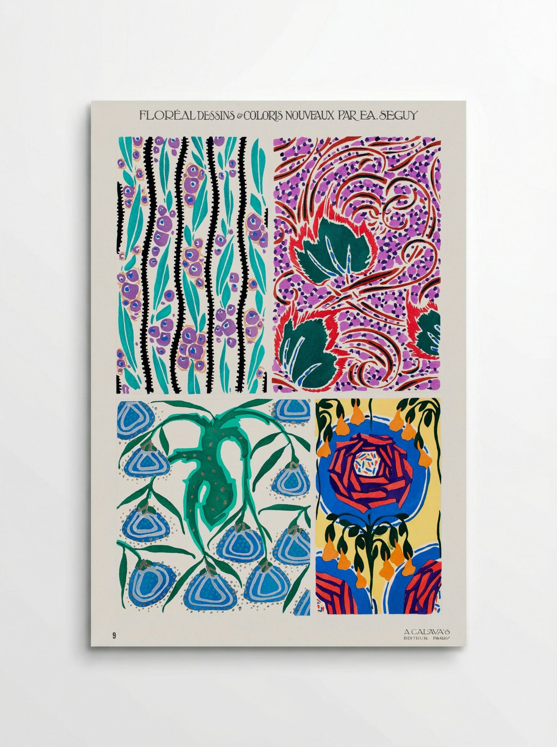 Floréal: Dessins et Coloris Nouveaux - Émile-Allain Séguy - Poster