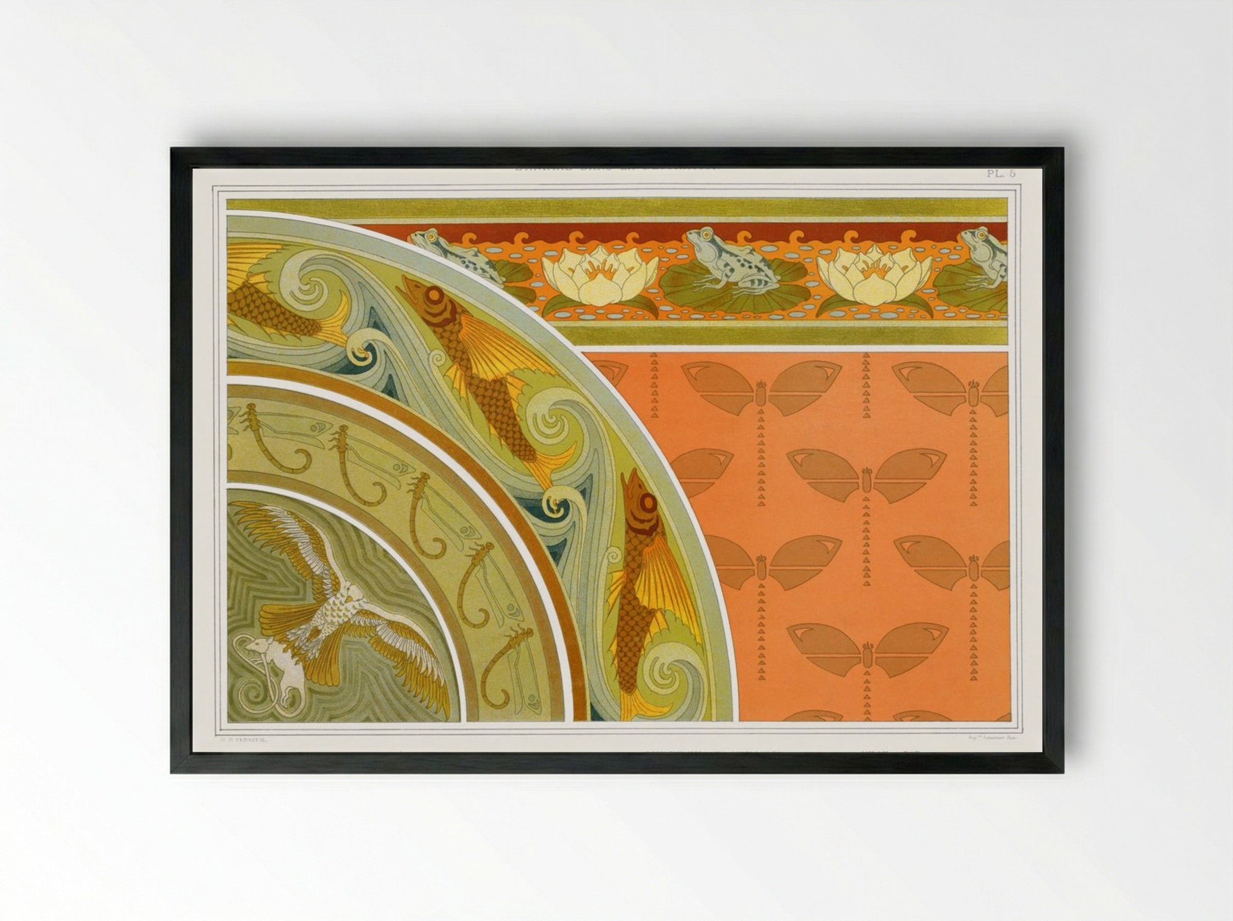 L'Animal dans la Décoration, Plate 5 - Maurice Pillard Verneuil - Framed Print Black