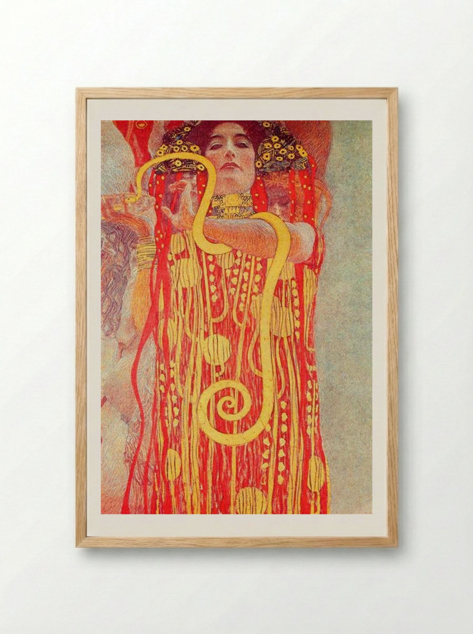 University of Vienna Ceiling Paintings (Medicine), detail showing Hygieia - Gustav Klimt - Framed Print Wood