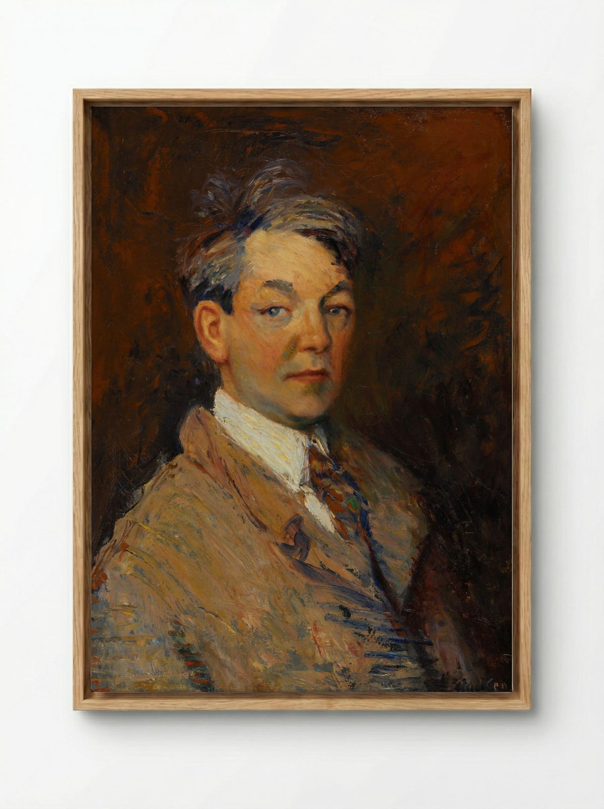 Self-Portrait - William James Glackens - Framed Canvas Wood