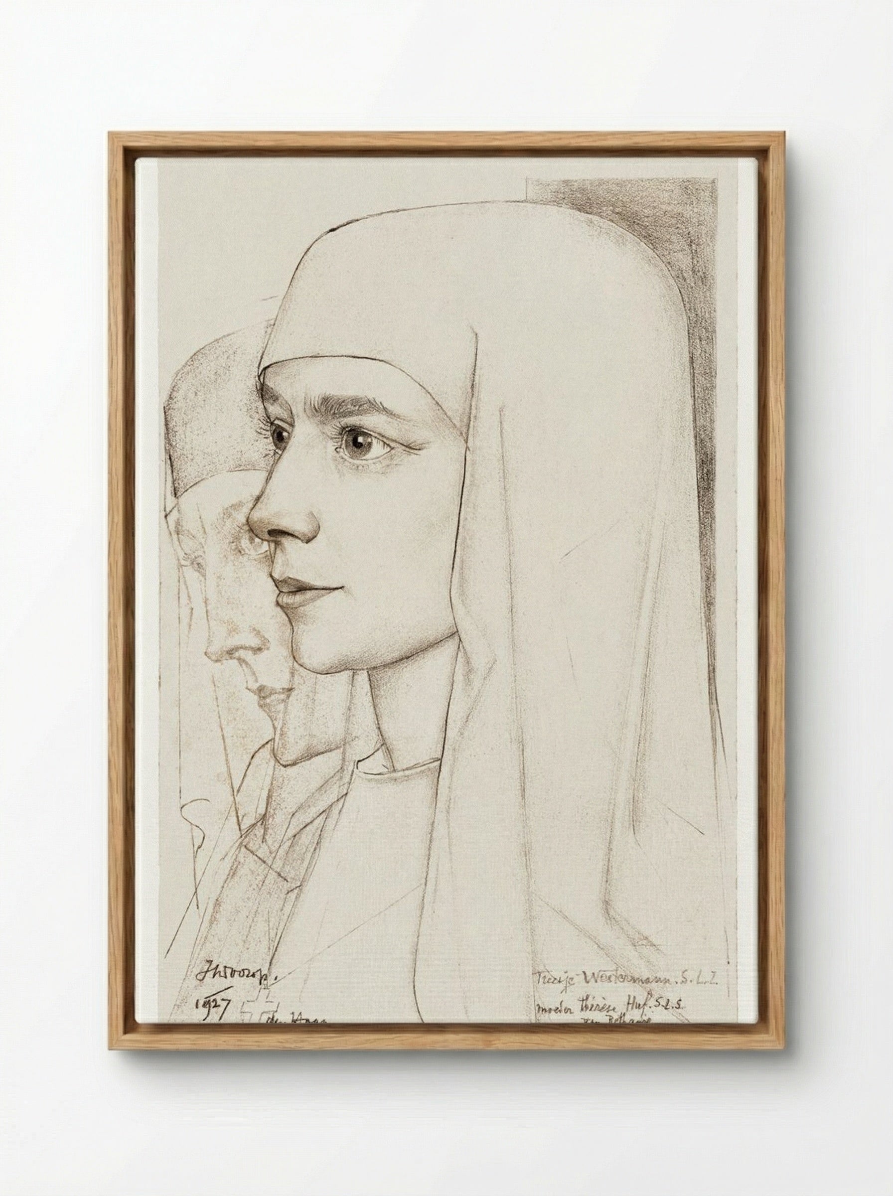 Portrait of Treesje Westermann - Jan Toorop - Framed Canvas Wood