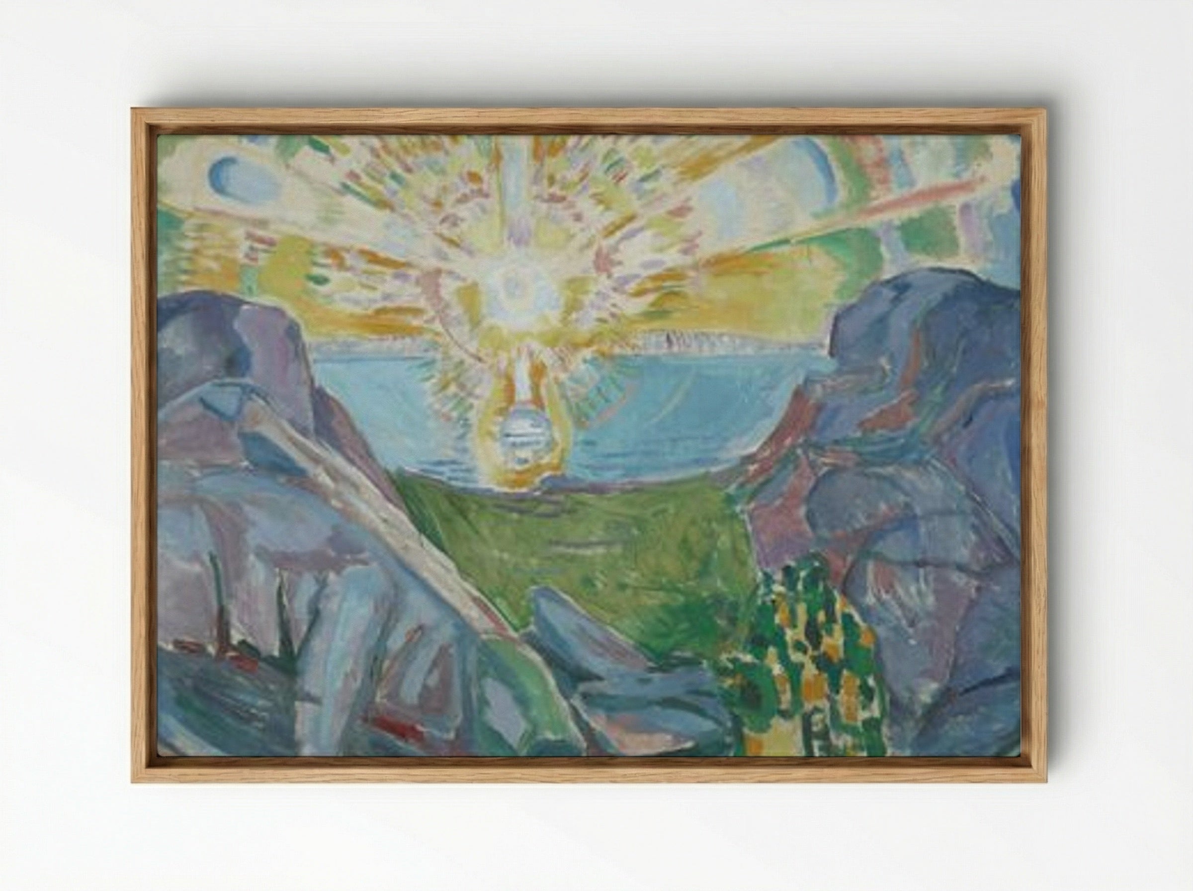 The Sun - Edvard Munch - Framed Canvas Wood