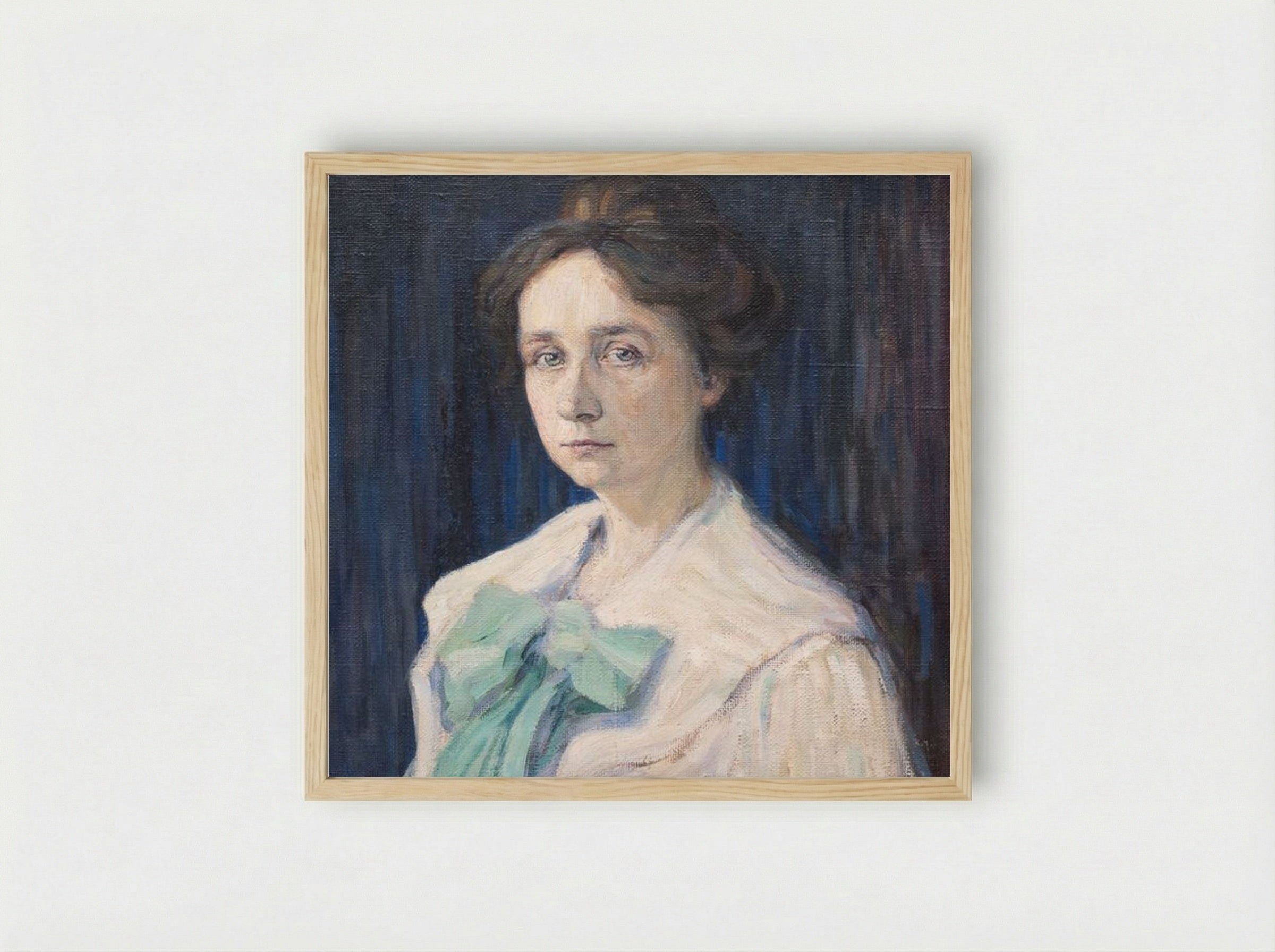 Portrait of Gabriele Münter - Gabriele Münter - Framed Print Wood