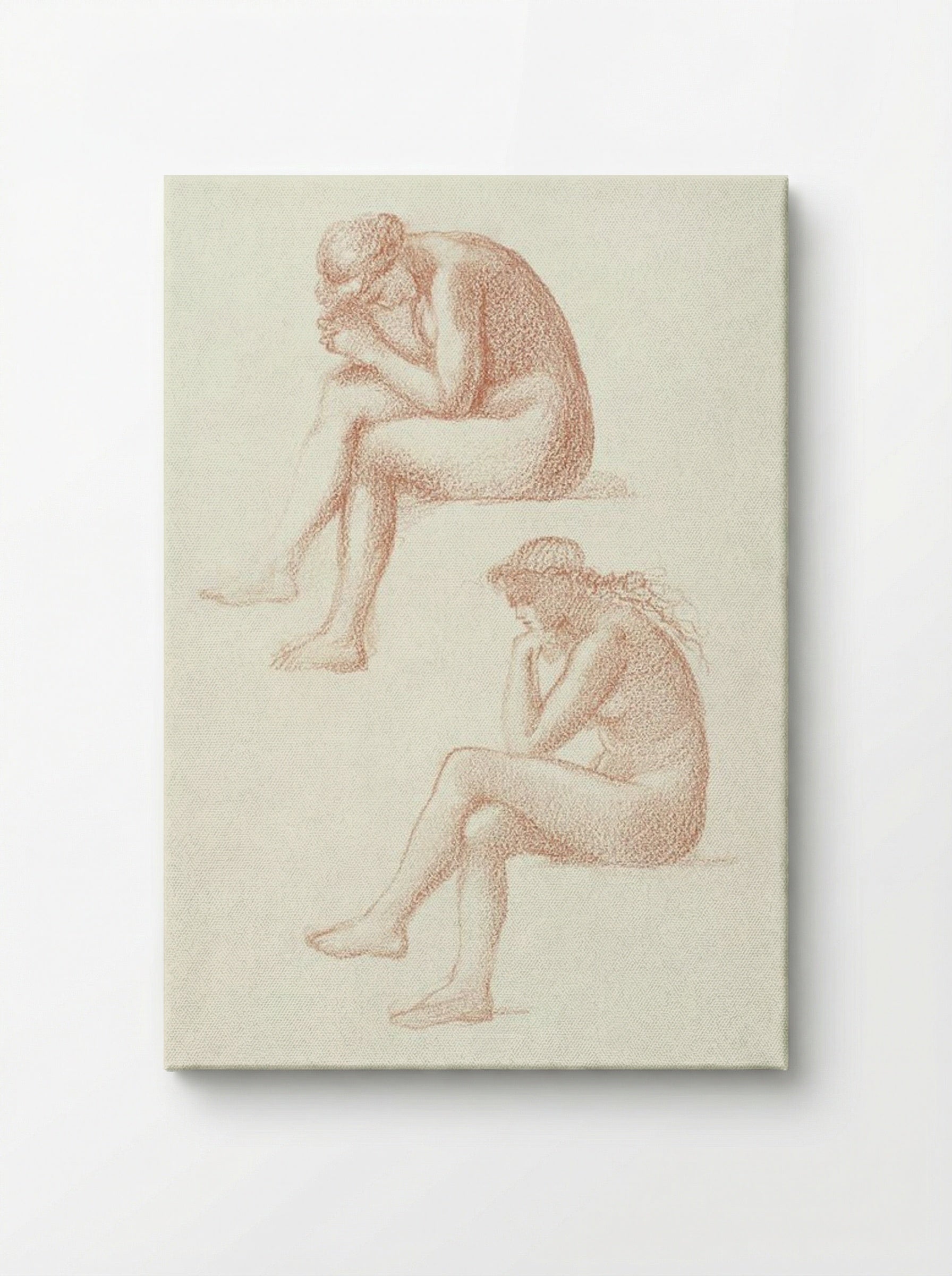 Two Studies for the Figure on the Right (From 'The Lament') - Edward Burne-Jones - Canvas