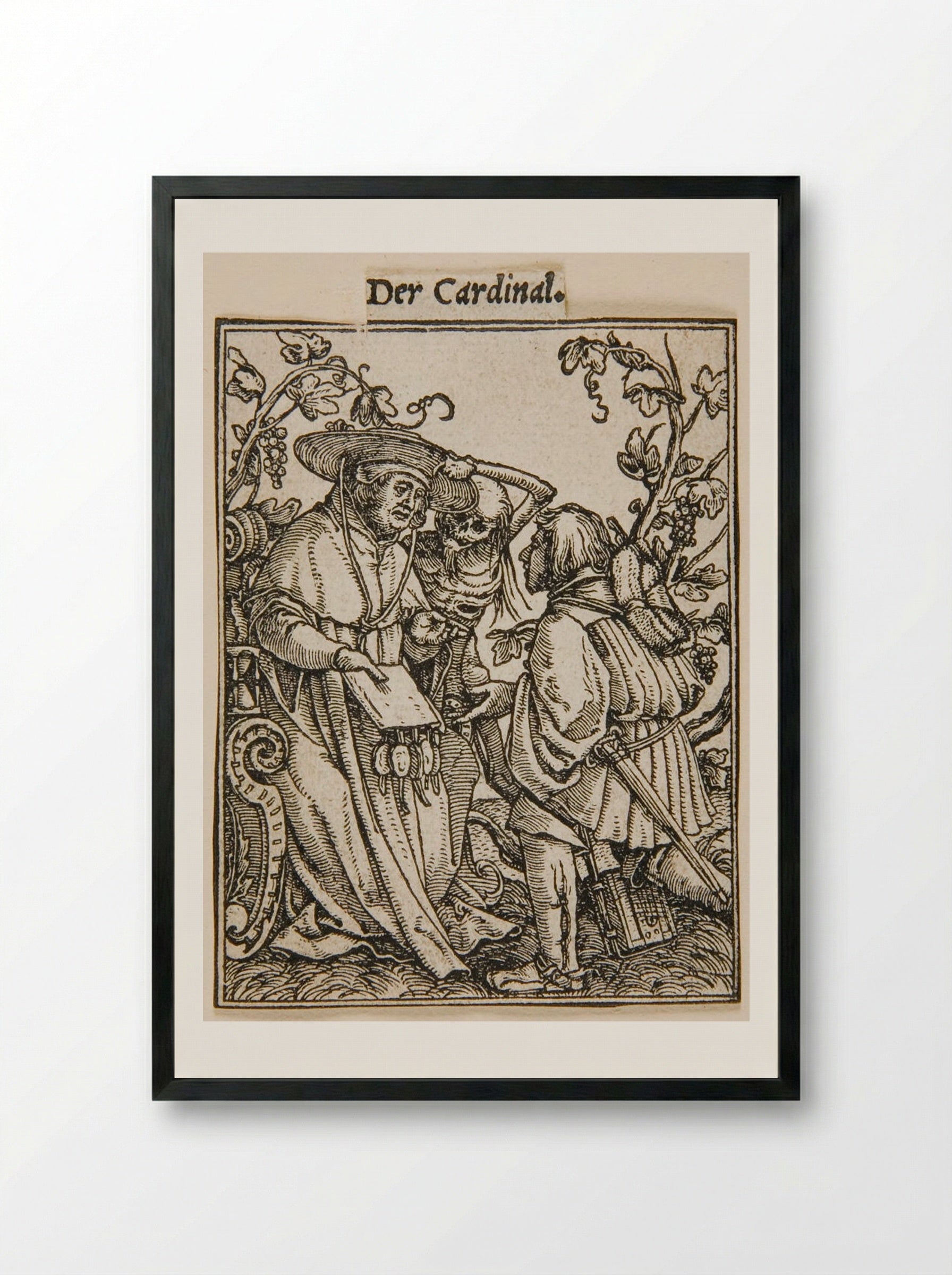 The Cardinal - Hans Holbein the Younger - Framed Print Black