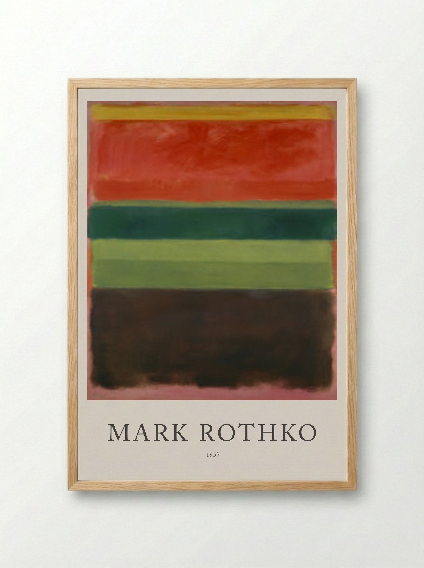Untitled (Multiform Painting, 1957) - Mark Rothko - Framed Print Wood