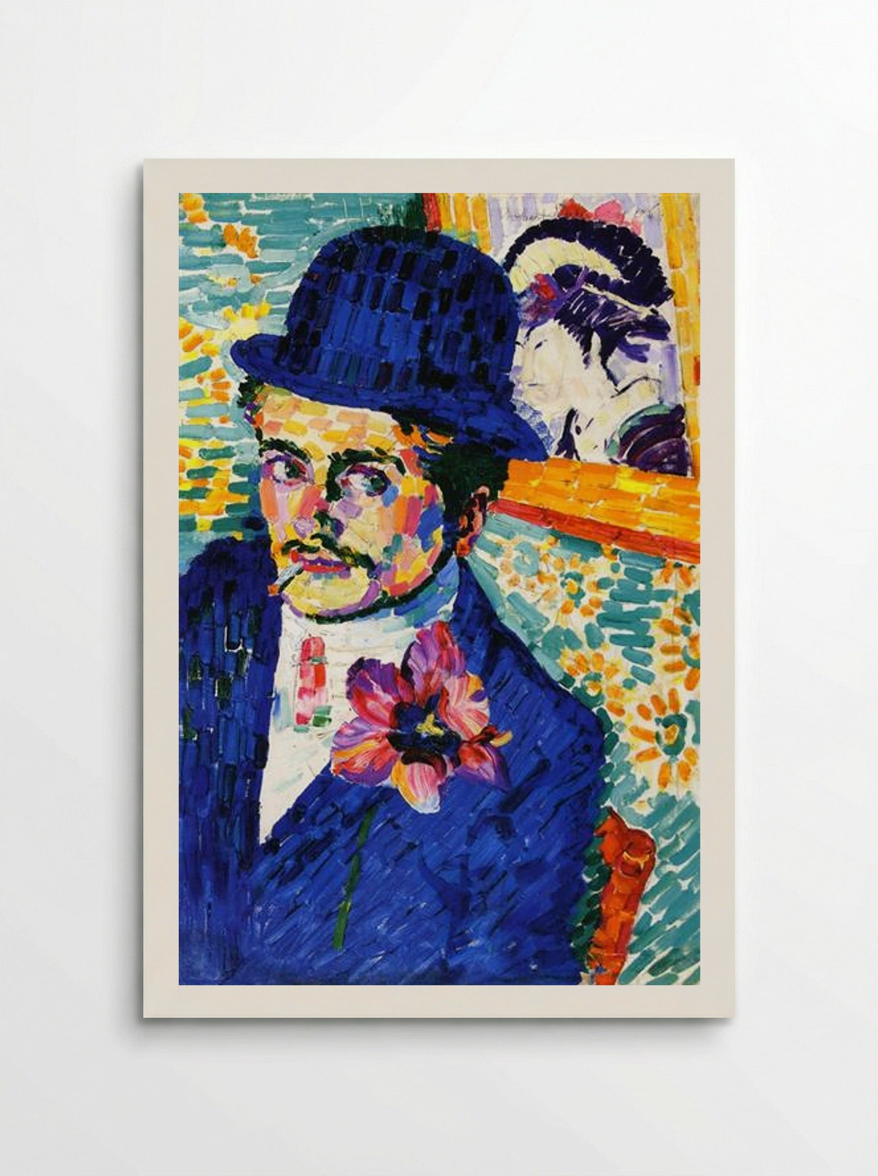 Man with a Tulip (Portrait of Jean Metzinger) - Robert Delaunay - Poster