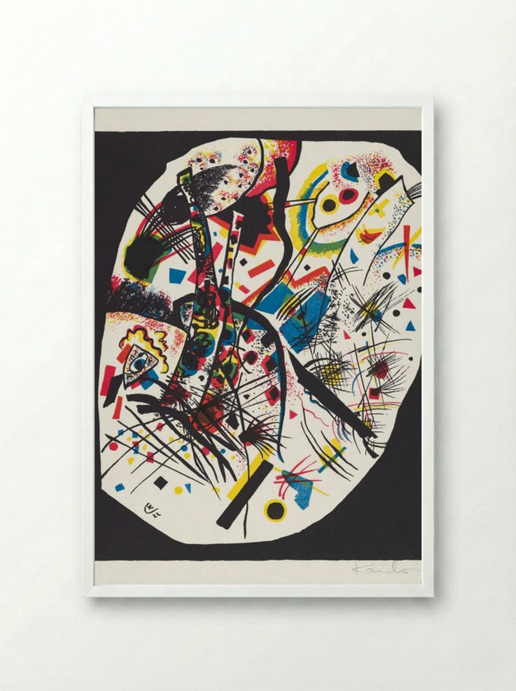 Kleine Welten III (Small Worlds III) - Wassily Kandinsky - Framed Print White