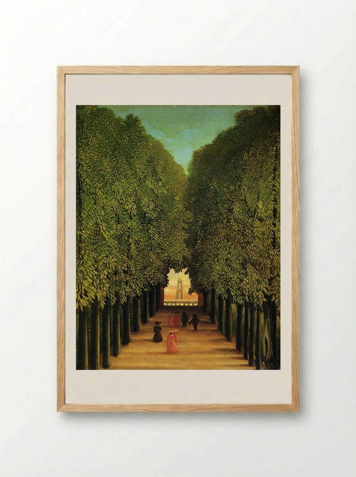 Alleyway in the Park of Saint-Cloud - Henri Rousseau - Framed Print Wood