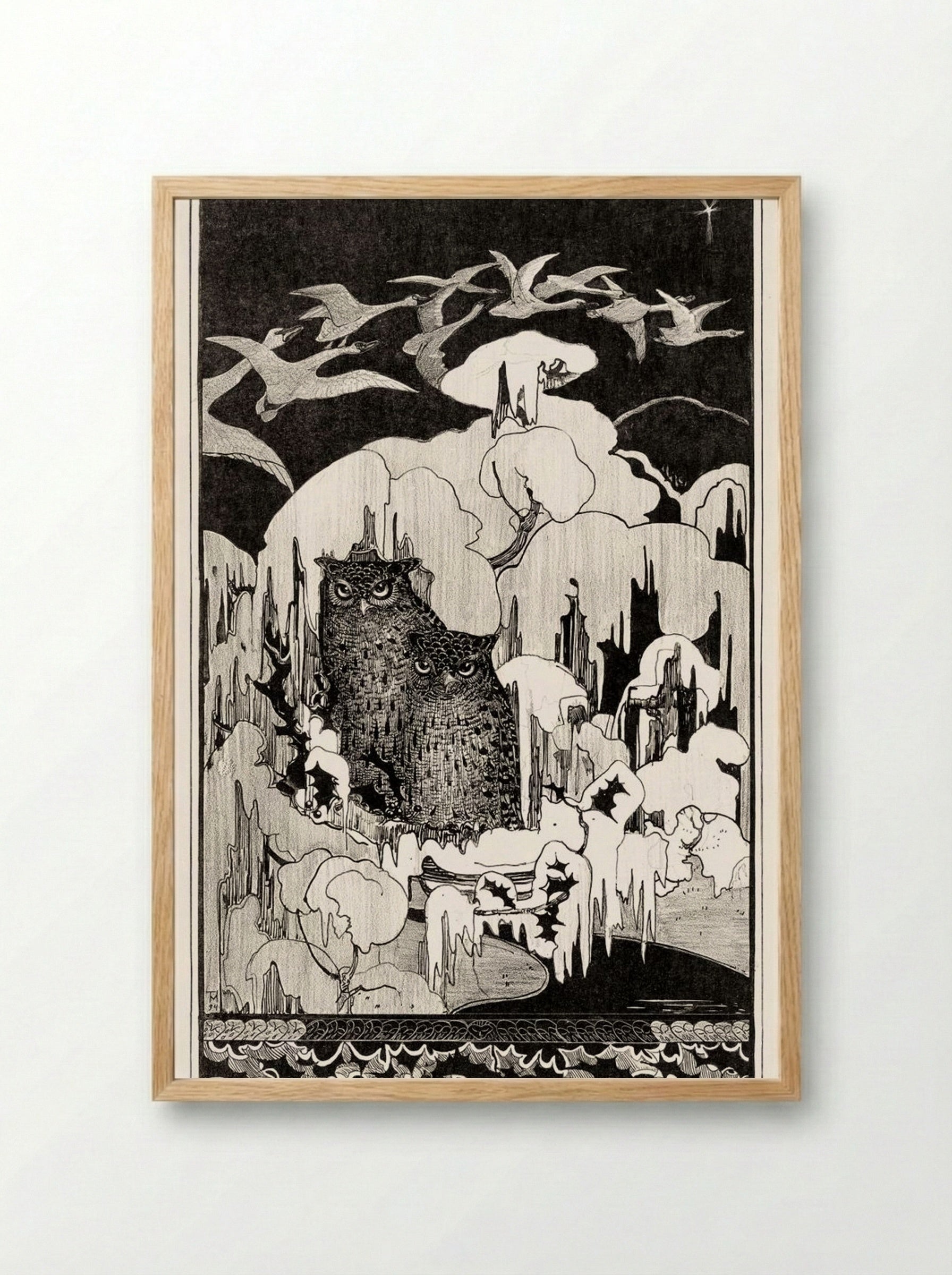 Kerstnacht (Christmas Night) - Theo van Hoytema - Framed Print Wood