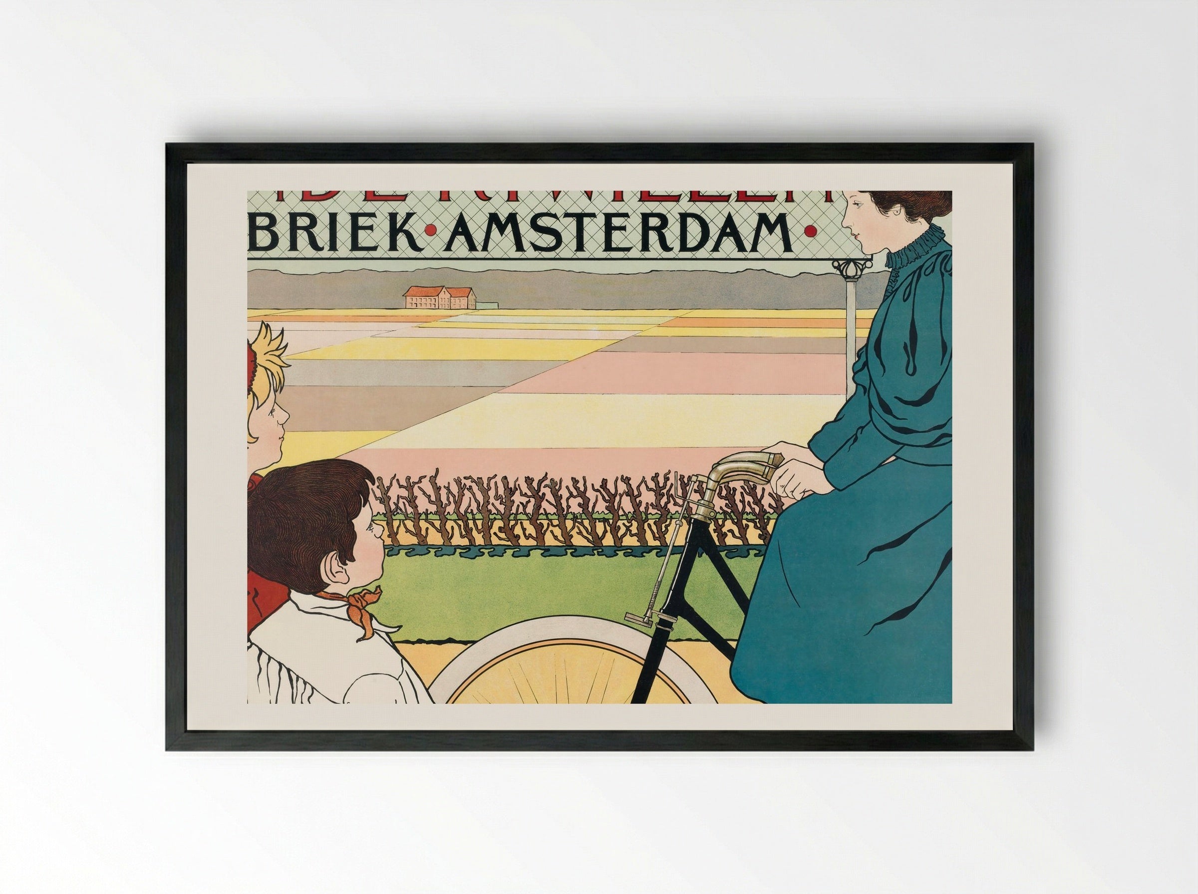 Hinde-Rijwielen Fabriek Amsterdam - Johann Georg van Caspel - Framed Print Black