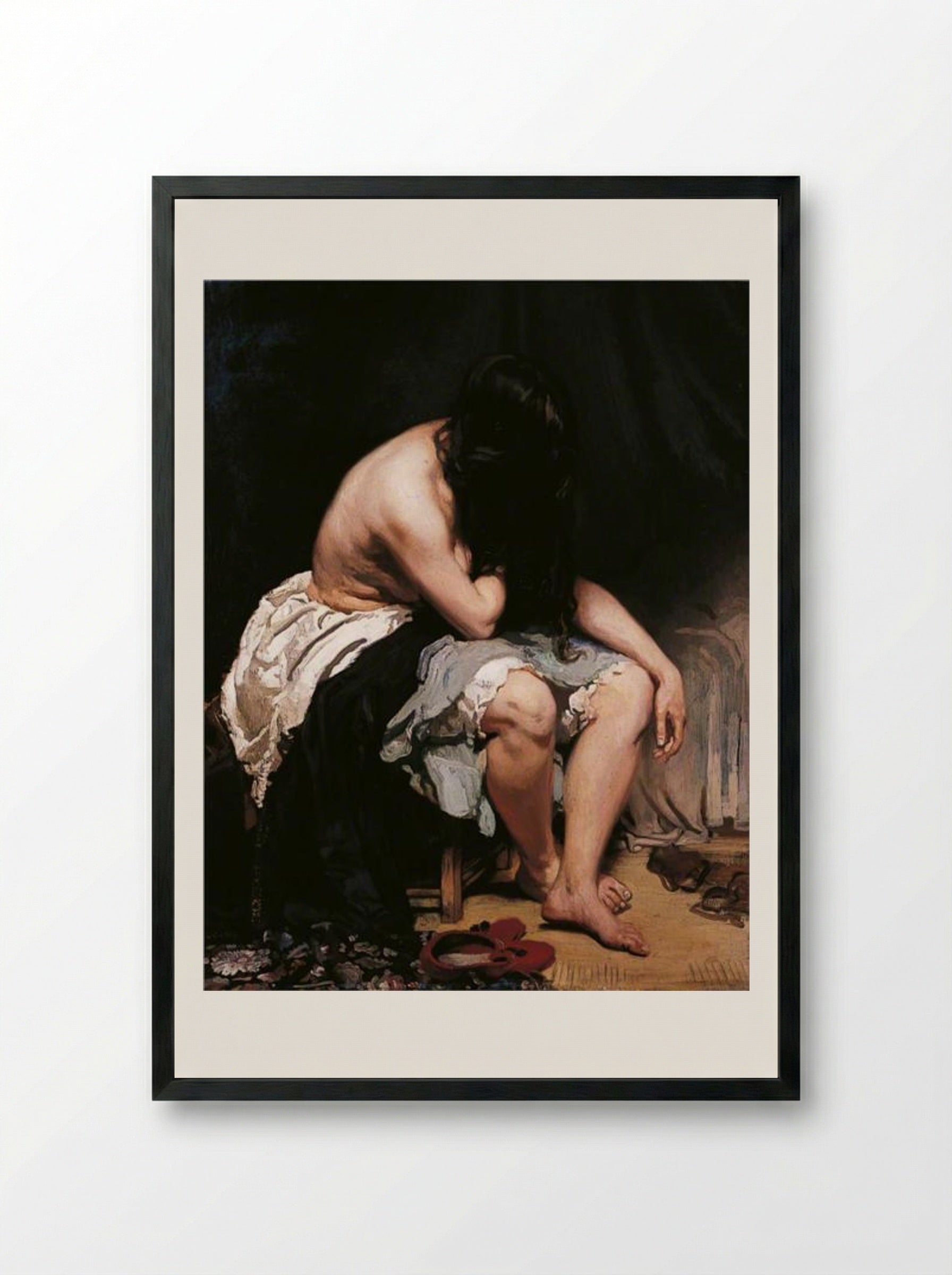 The Spanish Woman - William Orpen - Framed Print Black