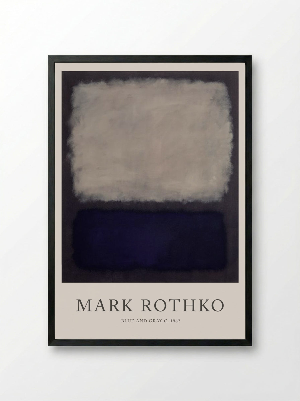 Blue and Gray - Mark Rothko - Framed Print Black