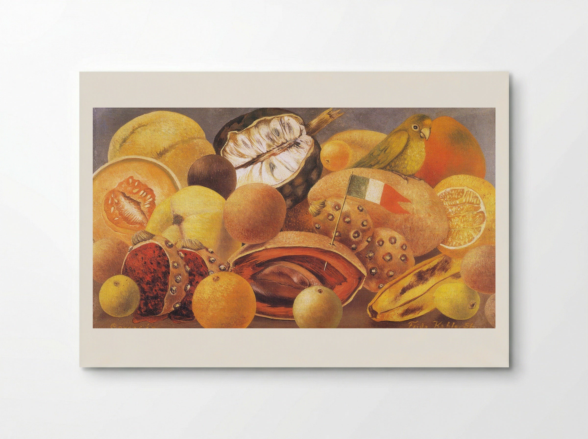 Still Life with Parrot and Flag - Frida Kahlo - Poster