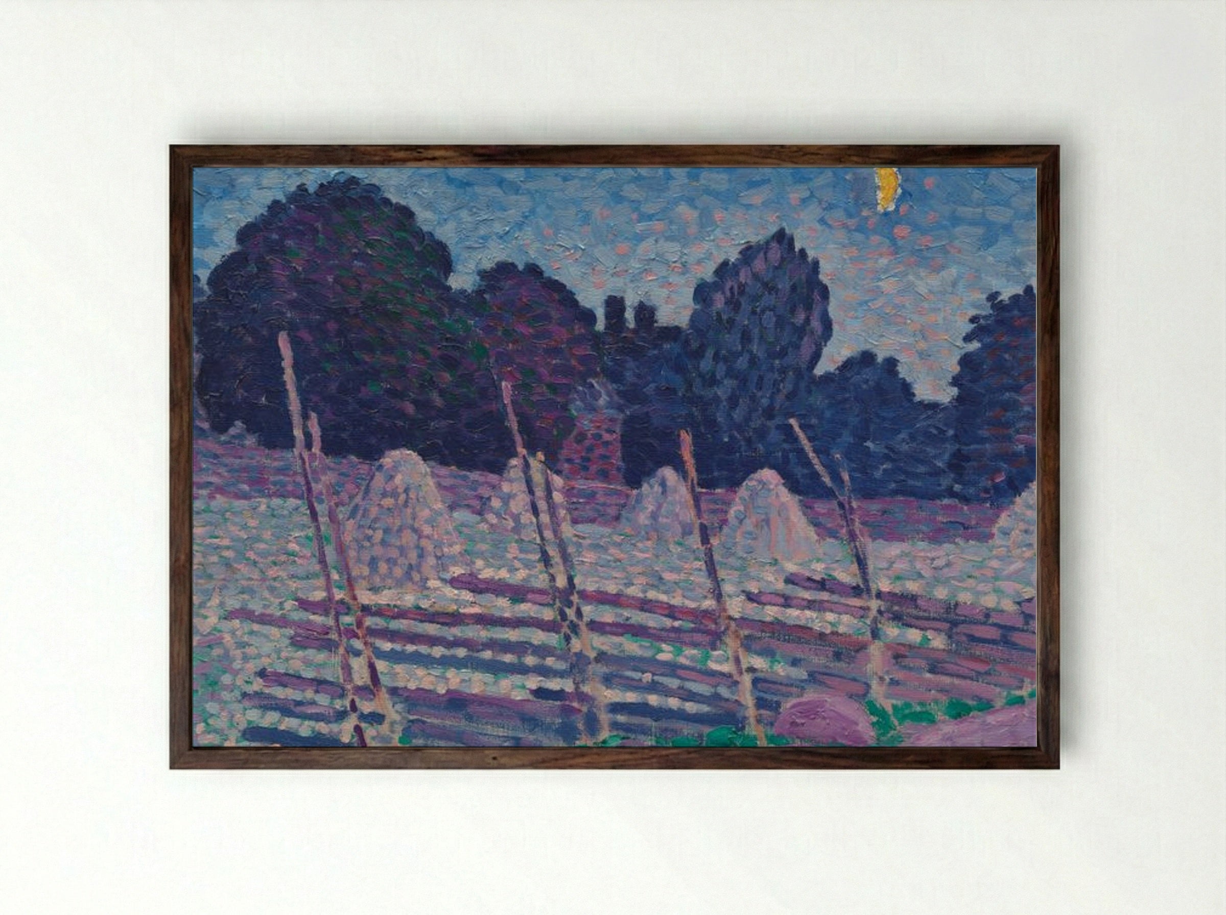 An August Night - Alfred William Finch - Framed Print Dark Wood