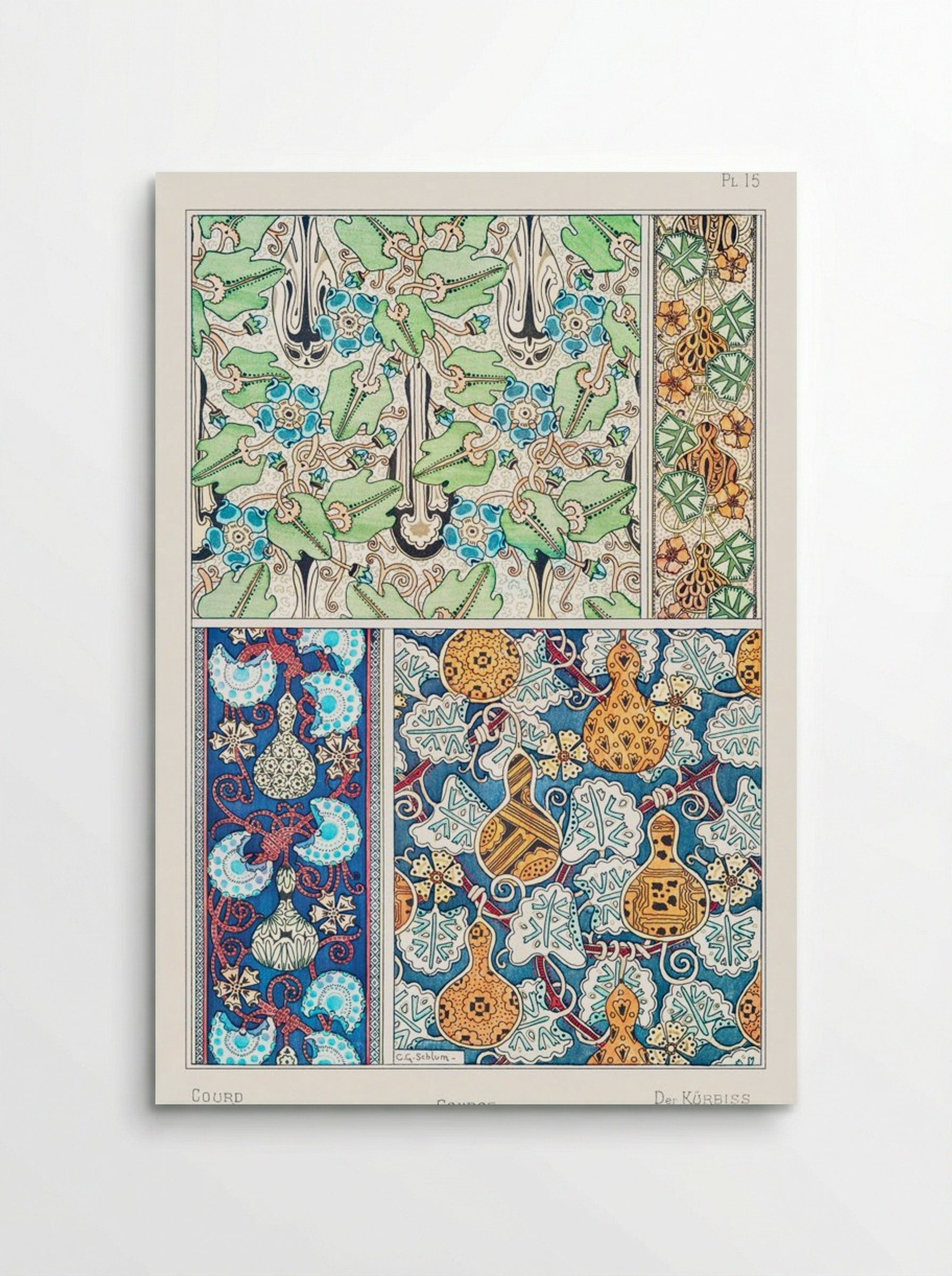 Courge (White-Flowered Gourd) from La Plante et ses Applications ornementales - Maurice Pillard Verneuil - Poster