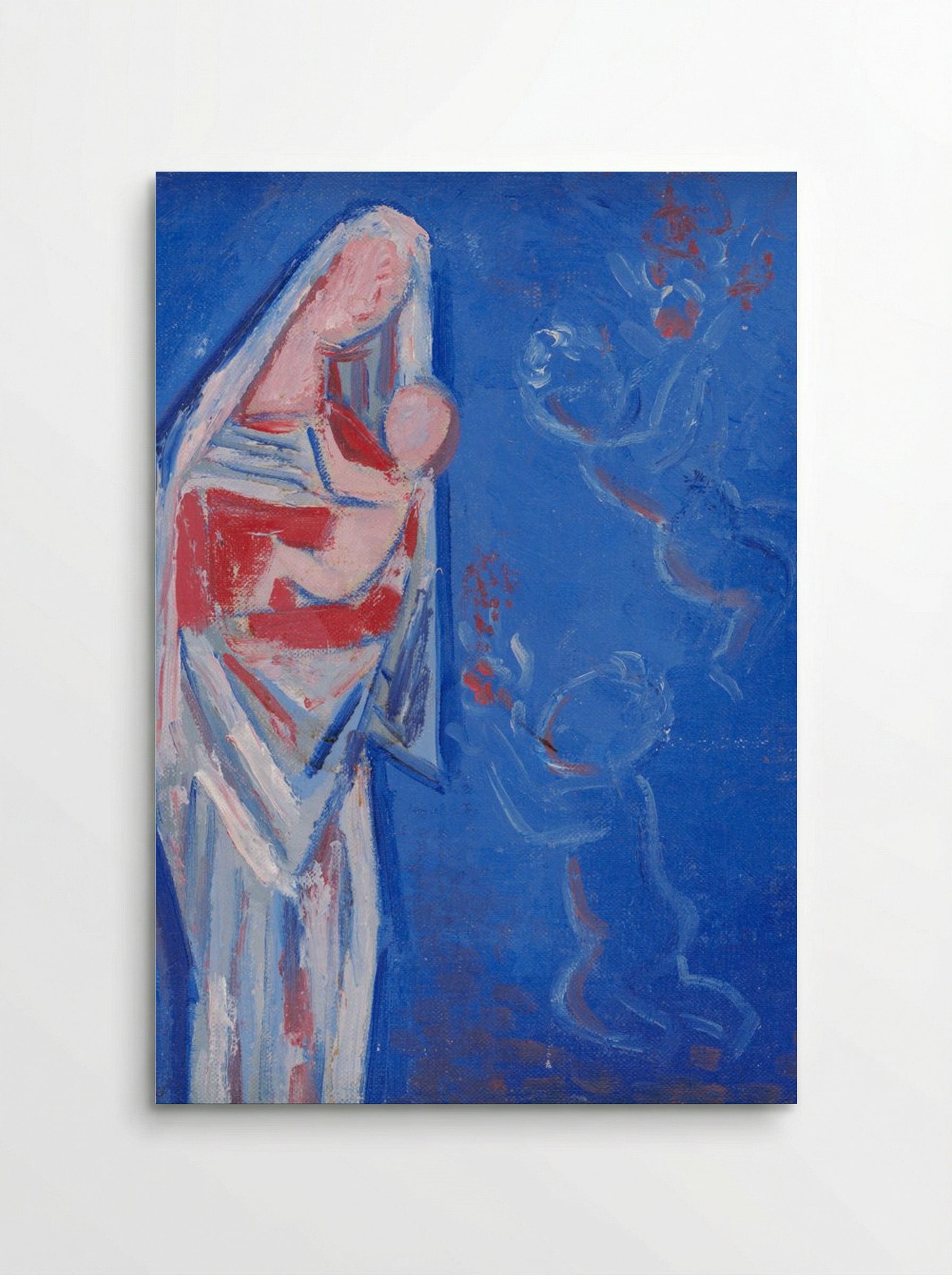 Standing Madonna with an Angel - Mikuláš Galanda - Poster
