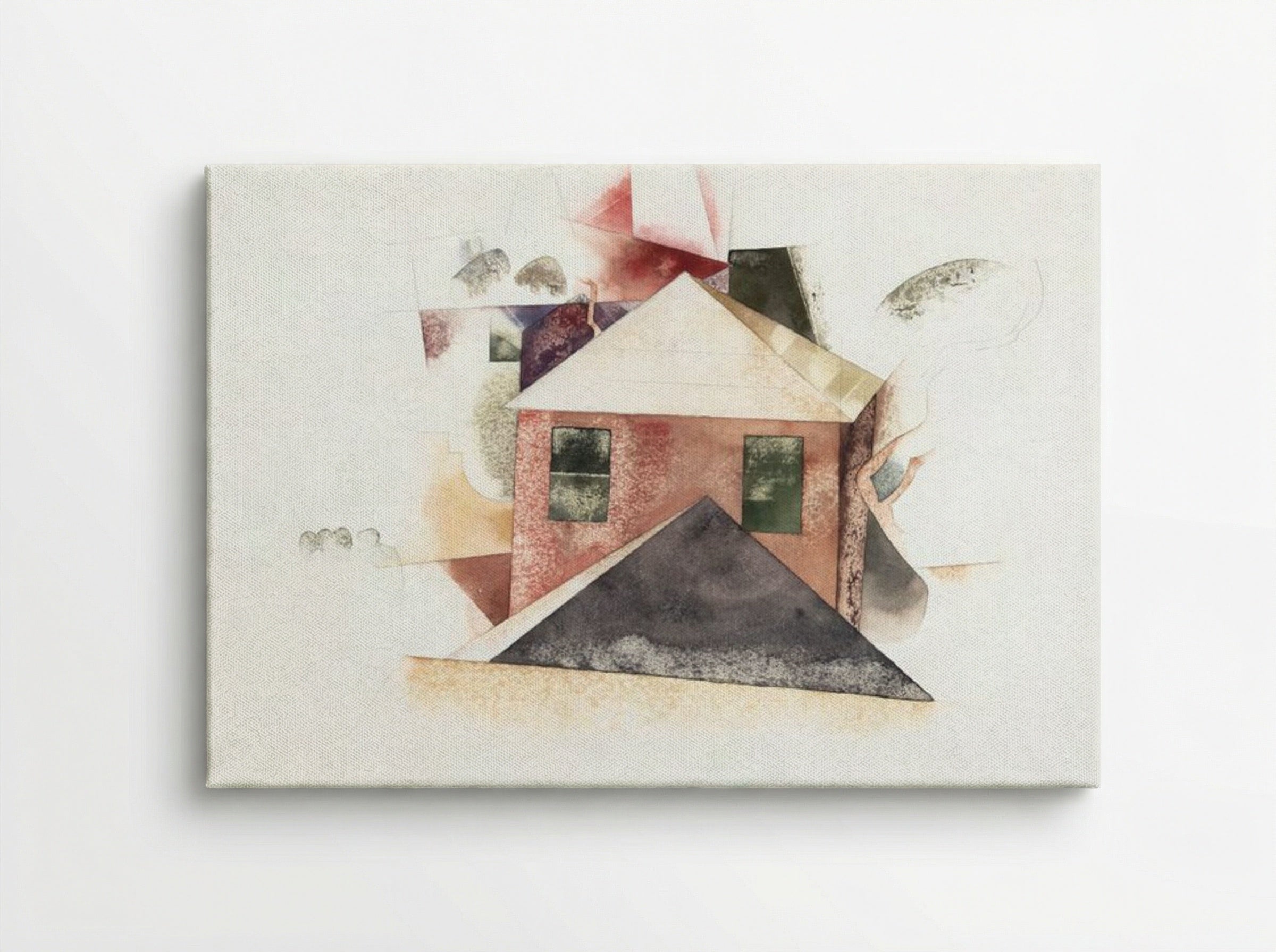 Houses with Red - Charles Demuth - Canvas