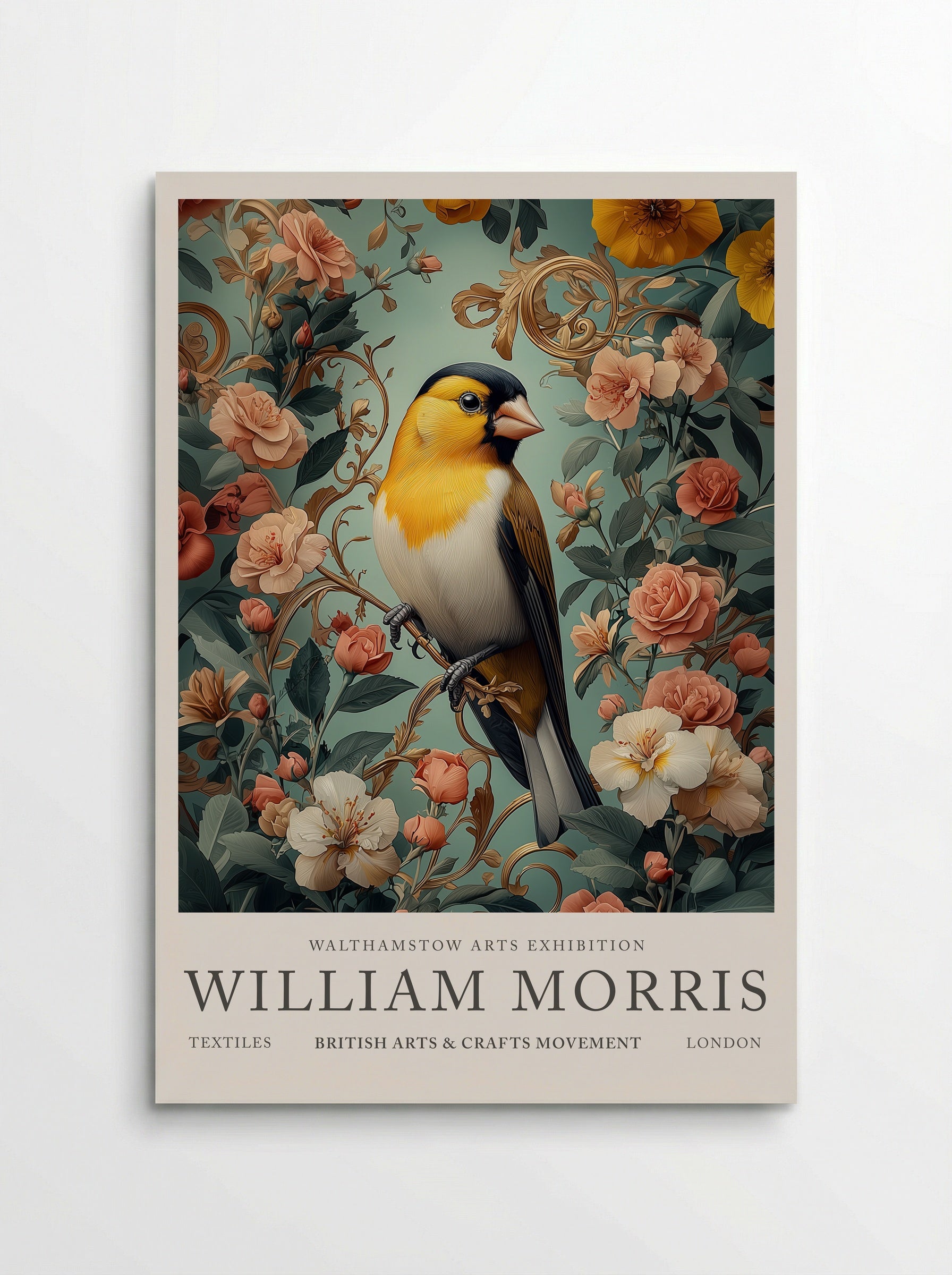 Goldfinch Glow - William Morris - Poster