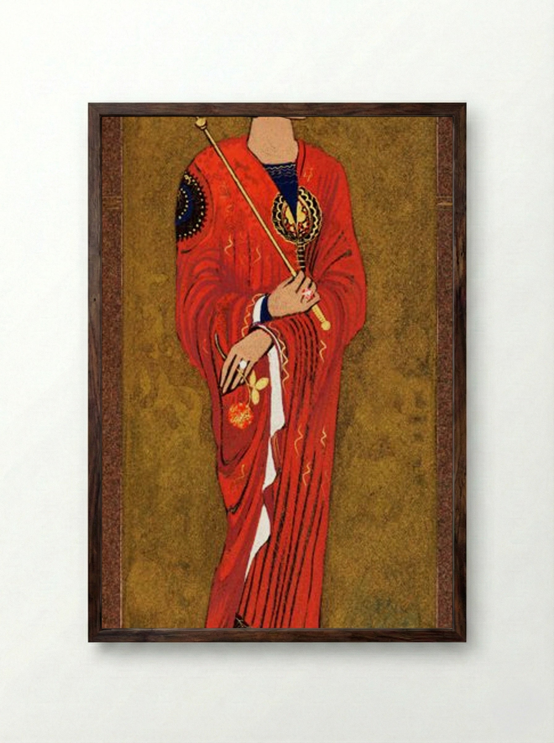 Ancient Egyptian Woman's Fashion - Fine Art Print - Framed Print Dark Wood