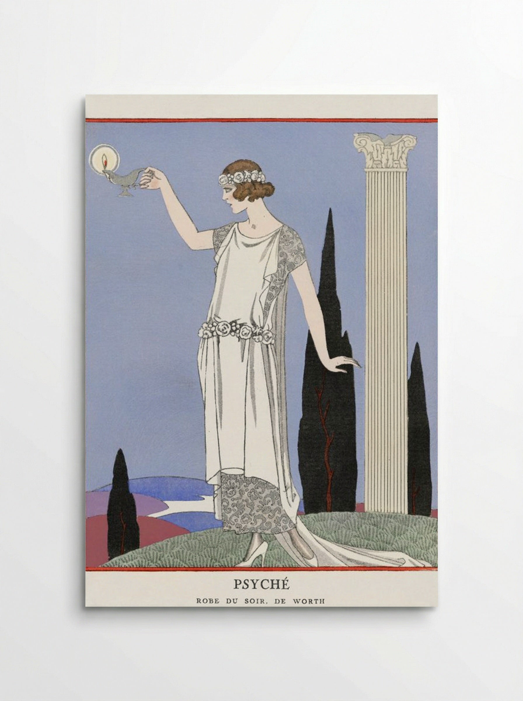 Psyché, Robe du Soir, de Worth - George Barbier - Poster